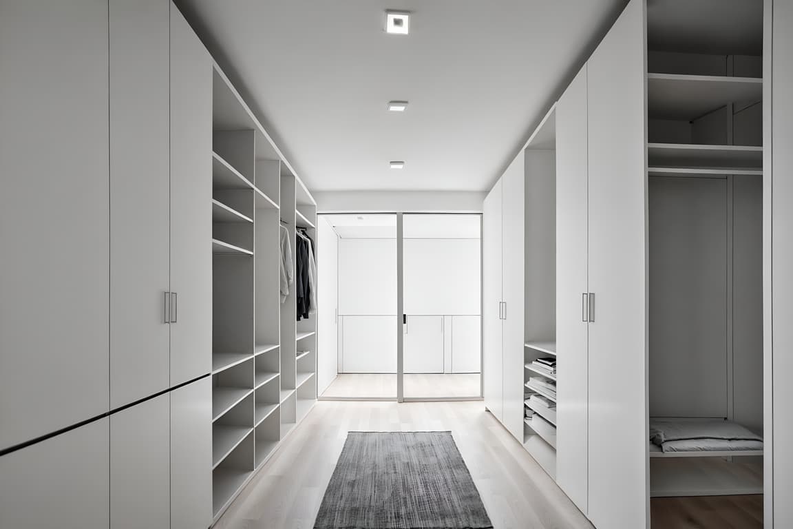 Minimalist-style (walk in closet interior) . with an open floor plan ...