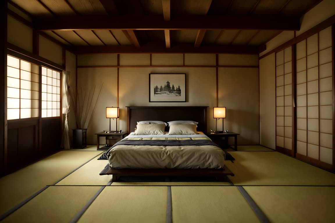 Japanese design-style (attic interior) . with . . cinematic photo ...