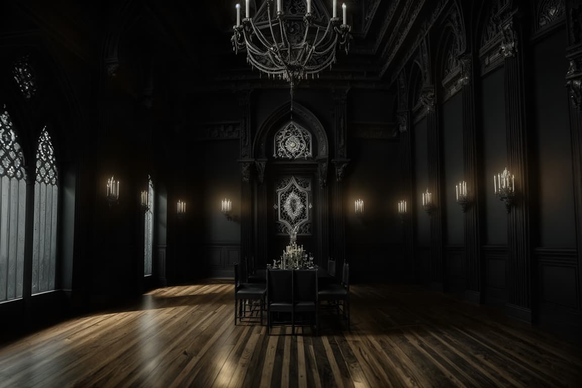 Gothic-style (exhibition space interior) . . cinematic photo, highly ...