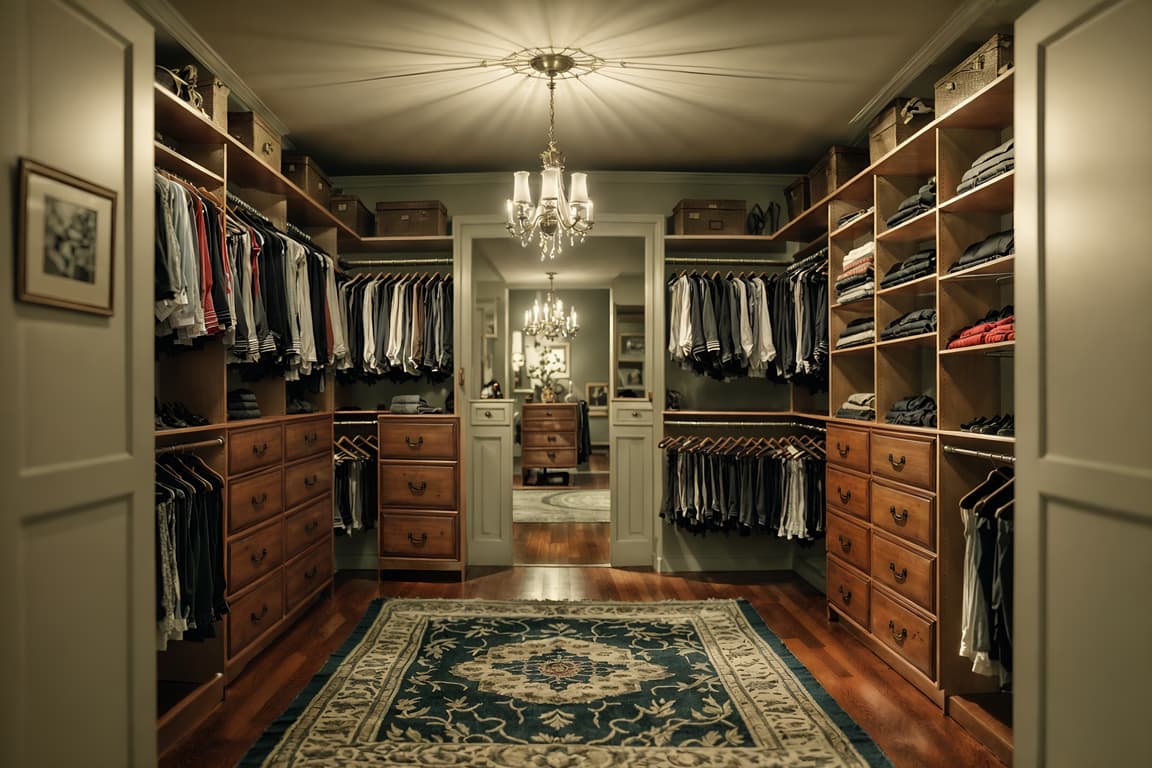 Vintage-style Walk In Closet Interior . With . . Cinematic Photo ...