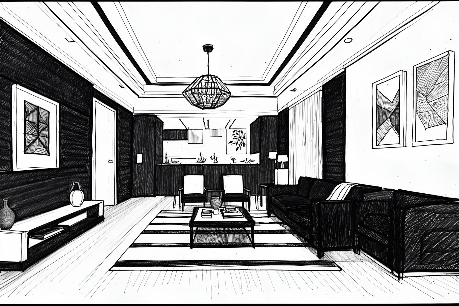 (hand-drawn monochrome black and white sketch line drawing)++ of sketch-style () apartment interior. a sketch of interior. with . a sketch of interior. trending on artstation. black and white line drawing sketch without colors. masterpiece, cinematic light, ultrarealistic+, photorealistic+, 8k, raw photo, realistic, sharp focus on eyes, (symmetrical eyes), (intact eyes), hyperrealistic, highest quality, best quality, , highly detailed, masterpiece, best quality, extremely detailed 8k wallpaper, masterpiece, best quality, ultra-detailed, best shadow, detailed background, detailed face, detailed eyes, high contrast, best illumination, detailed face, dulux, caustic, dynamic angle, detailed glow. dramatic lighting. highly detailed, insanely detailed hair, symmetrical, intricate details, professionally retouched, 8k high definition. strong bokeh. award winning photo.