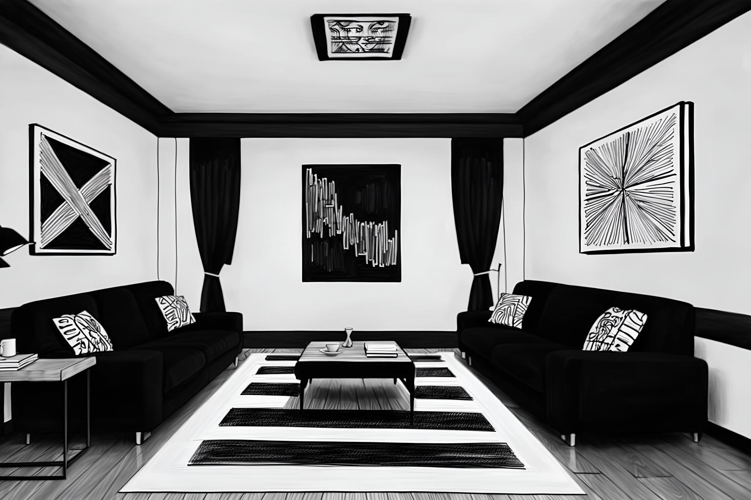 (hand-drawn monochrome black and white sketch line drawing)++ of sketch-style () apartment interior. a sketch of interior. with . a sketch of interior. trending on artstation. black and white line drawing sketch without colors. masterpiece, cinematic light, ultrarealistic+, photorealistic+, 8k, raw photo, realistic, sharp focus on eyes, (symmetrical eyes), (intact eyes), hyperrealistic, highest quality, best quality, , highly detailed, masterpiece, best quality, extremely detailed 8k wallpaper, masterpiece, best quality, ultra-detailed, best shadow, detailed background, detailed face, detailed eyes, high contrast, best illumination, detailed face, dulux, caustic, dynamic angle, detailed glow. dramatic lighting. highly detailed, insanely detailed hair, symmetrical, intricate details, professionally retouched, 8k high definition. strong bokeh. award winning photo.