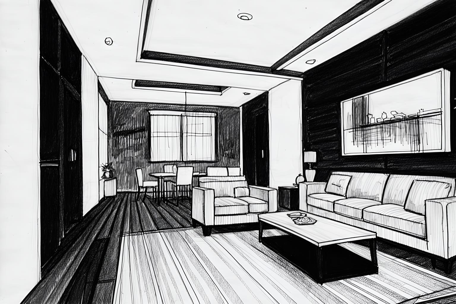 (hand-drawn monochrome black and white sketch line drawing)++ of sketch-style () apartment interior. a sketch of interior. with . a sketch of interior. trending on artstation. black and white line drawing sketch without colors. masterpiece, cinematic light, ultrarealistic+, photorealistic+, 8k, raw photo, realistic, sharp focus on eyes, (symmetrical eyes), (intact eyes), hyperrealistic, highest quality, best quality, , highly detailed, masterpiece, best quality, extremely detailed 8k wallpaper, masterpiece, best quality, ultra-detailed, best shadow, detailed background, detailed face, detailed eyes, high contrast, best illumination, detailed face, dulux, caustic, dynamic angle, detailed glow. dramatic lighting. highly detailed, insanely detailed hair, symmetrical, intricate details, professionally retouched, 8k high definition. strong bokeh. award winning photo.