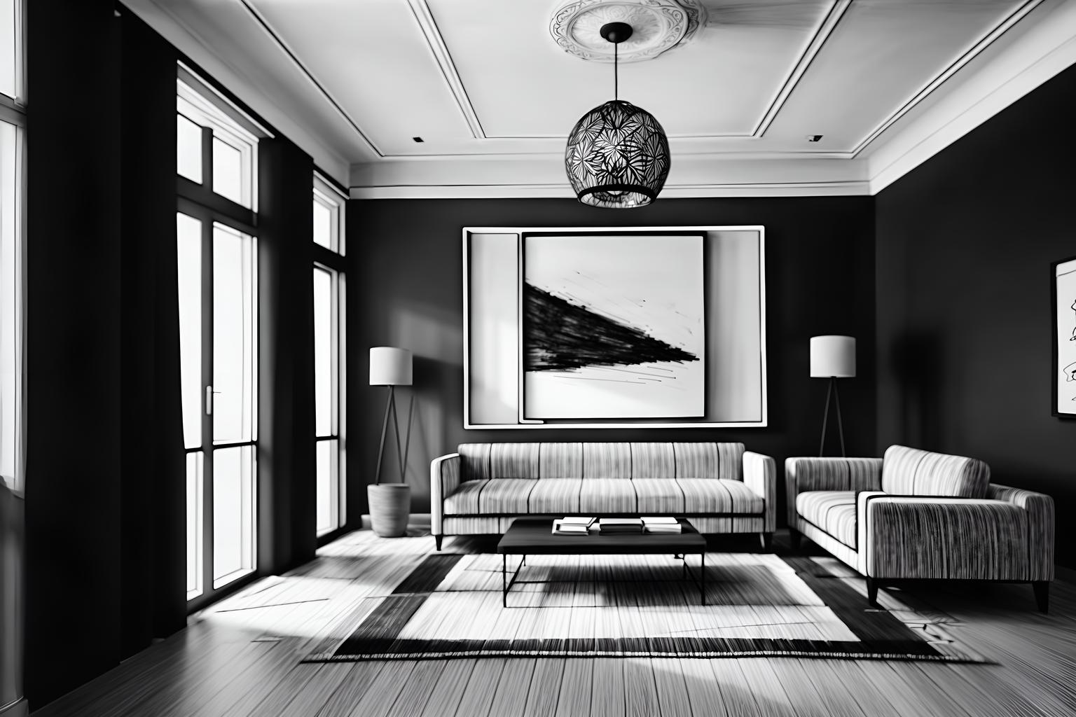 (hand-drawn monochrome black and white sketch line drawing)++ of sketch-style () apartment interior. a sketch of interior. with . a sketch of interior. trending on artstation. black and white line drawing sketch without colors. masterpiece, cinematic light, ultrarealistic+, photorealistic+, 8k, raw photo, realistic, sharp focus on eyes, (symmetrical eyes), (intact eyes), hyperrealistic, highest quality, best quality, , highly detailed, masterpiece, best quality, extremely detailed 8k wallpaper, masterpiece, best quality, ultra-detailed, best shadow, detailed background, detailed face, detailed eyes, high contrast, best illumination, detailed face, dulux, caustic, dynamic angle, detailed glow. dramatic lighting. highly detailed, insanely detailed hair, symmetrical, intricate details, professionally retouched, 8k high definition. strong bokeh. award winning photo.