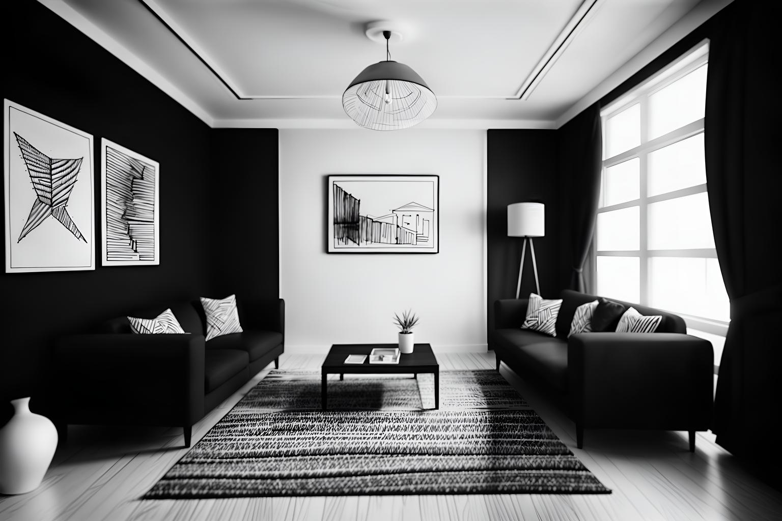 (hand-drawn monochrome black and white sketch line drawing)++ of sketch-style () apartment interior. a sketch of interior. with . a sketch of interior. trending on artstation. black and white line drawing sketch without colors. masterpiece, cinematic light, ultrarealistic+, photorealistic+, 8k, raw photo, realistic, sharp focus on eyes, (symmetrical eyes), (intact eyes), hyperrealistic, highest quality, best quality, , highly detailed, masterpiece, best quality, extremely detailed 8k wallpaper, masterpiece, best quality, ultra-detailed, best shadow, detailed background, detailed face, detailed eyes, high contrast, best illumination, detailed face, dulux, caustic, dynamic angle, detailed glow. dramatic lighting. highly detailed, insanely detailed hair, symmetrical, intricate details, professionally retouched, 8k high definition. strong bokeh. award winning photo.