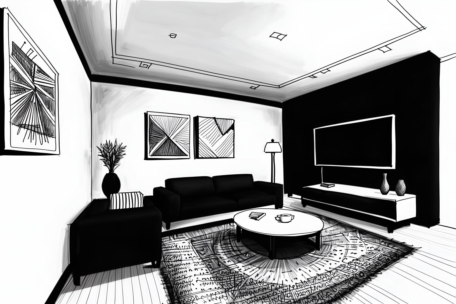 (hand-drawn monochrome black and white sketch line drawing)++ of sketch-style () apartment interior. a sketch of interior. with . a sketch of interior. trending on artstation. black and white line drawing sketch without colors. masterpiece, cinematic light, ultrarealistic+, photorealistic+, 8k, raw photo, realistic, sharp focus on eyes, (symmetrical eyes), (intact eyes), hyperrealistic, highest quality, best quality, , highly detailed, masterpiece, best quality, extremely detailed 8k wallpaper, masterpiece, best quality, ultra-detailed, best shadow, detailed background, detailed face, detailed eyes, high contrast, best illumination, detailed face, dulux, caustic, dynamic angle, detailed glow. dramatic lighting. highly detailed, insanely detailed hair, symmetrical, intricate details, professionally retouched, 8k high definition. strong bokeh. award winning photo.