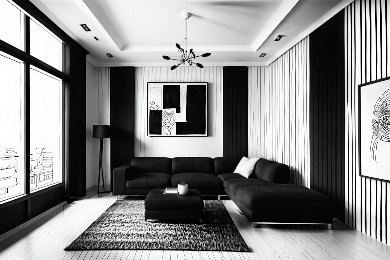 (hand-drawn monochrome black and white sketch line drawing)++ of sketch-style () apartment interior. a sketch of interior. with . a sketch of interior. trending on artstation. black and white line drawing sketch without colors. masterpiece, cinematic light, ultrarealistic+, photorealistic+, 8k, raw photo, realistic, sharp focus on eyes, (symmetrical eyes), (intact eyes), hyperrealistic, highest quality, best quality, , highly detailed, masterpiece, best quality, extremely detailed 8k wallpaper, masterpiece, best quality, ultra-detailed, best shadow, detailed background, detailed face, detailed eyes, high contrast, best illumination, detailed face, dulux, caustic, dynamic angle, detailed glow. dramatic lighting. highly detailed, insanely detailed hair, symmetrical, intricate details, professionally retouched, 8k high definition. strong bokeh. award winning photo.