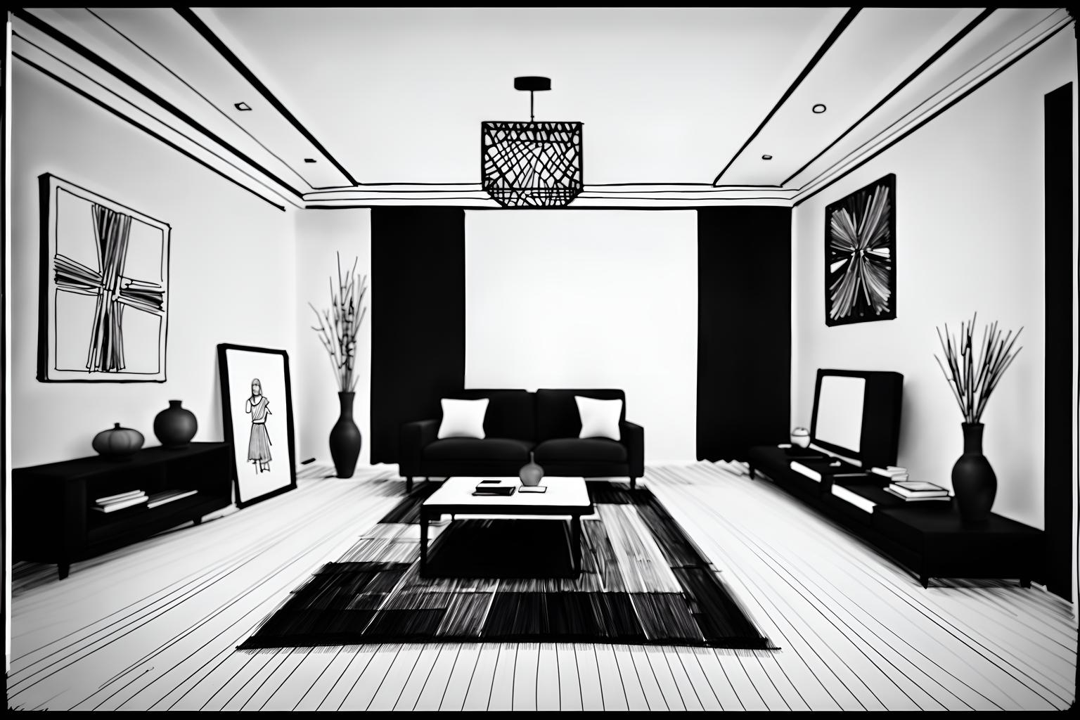 (hand-drawn monochrome black and white sketch line drawing)++ of sketch-style () apartment interior. a sketch of interior. with . a sketch of interior. trending on artstation. black and white line drawing sketch without colors. masterpiece, cinematic light, ultrarealistic+, photorealistic+, 8k, raw photo, realistic, sharp focus on eyes, (symmetrical eyes), (intact eyes), hyperrealistic, highest quality, best quality, , highly detailed, masterpiece, best quality, extremely detailed 8k wallpaper, masterpiece, best quality, ultra-detailed, best shadow, detailed background, detailed face, detailed eyes, high contrast, best illumination, detailed face, dulux, caustic, dynamic angle, detailed glow. dramatic lighting. highly detailed, insanely detailed hair, symmetrical, intricate details, professionally retouched, 8k high definition. strong bokeh. award winning photo.