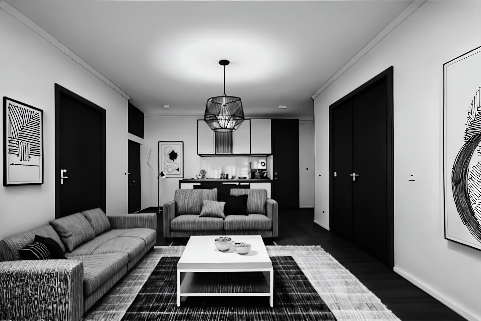 (hand-drawn monochrome black and white sketch line drawing)++ of sketch-style () apartment interior. a sketch of interior. with . a sketch of interior. trending on artstation. black and white line drawing sketch without colors. masterpiece, cinematic light, ultrarealistic+, photorealistic+, 8k, raw photo, realistic, sharp focus on eyes, (symmetrical eyes), (intact eyes), hyperrealistic, highest quality, best quality, , highly detailed, masterpiece, best quality, extremely detailed 8k wallpaper, masterpiece, best quality, ultra-detailed, best shadow, detailed background, detailed face, detailed eyes, high contrast, best illumination, detailed face, dulux, caustic, dynamic angle, detailed glow. dramatic lighting. highly detailed, insanely detailed hair, symmetrical, intricate details, professionally retouched, 8k high definition. strong bokeh. award winning photo.