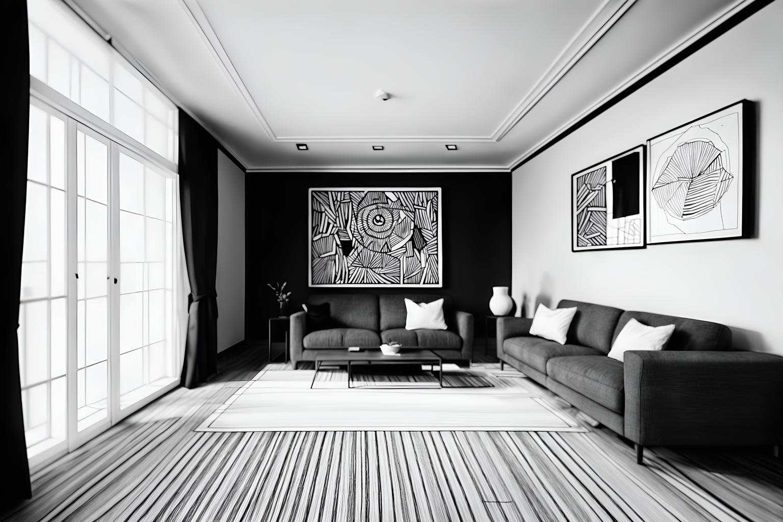 (hand-drawn monochrome black and white sketch line drawing)++ of sketch-style () apartment interior. a sketch of interior. with . a sketch of interior. trending on artstation. black and white line drawing sketch without colors. masterpiece, cinematic light, ultrarealistic+, photorealistic+, 8k, raw photo, realistic, sharp focus on eyes, (symmetrical eyes), (intact eyes), hyperrealistic, highest quality, best quality, , highly detailed, masterpiece, best quality, extremely detailed 8k wallpaper, masterpiece, best quality, ultra-detailed, best shadow, detailed background, detailed face, detailed eyes, high contrast, best illumination, detailed face, dulux, caustic, dynamic angle, detailed glow. dramatic lighting. highly detailed, insanely detailed hair, symmetrical, intricate details, professionally retouched, 8k high definition. strong bokeh. award winning photo.