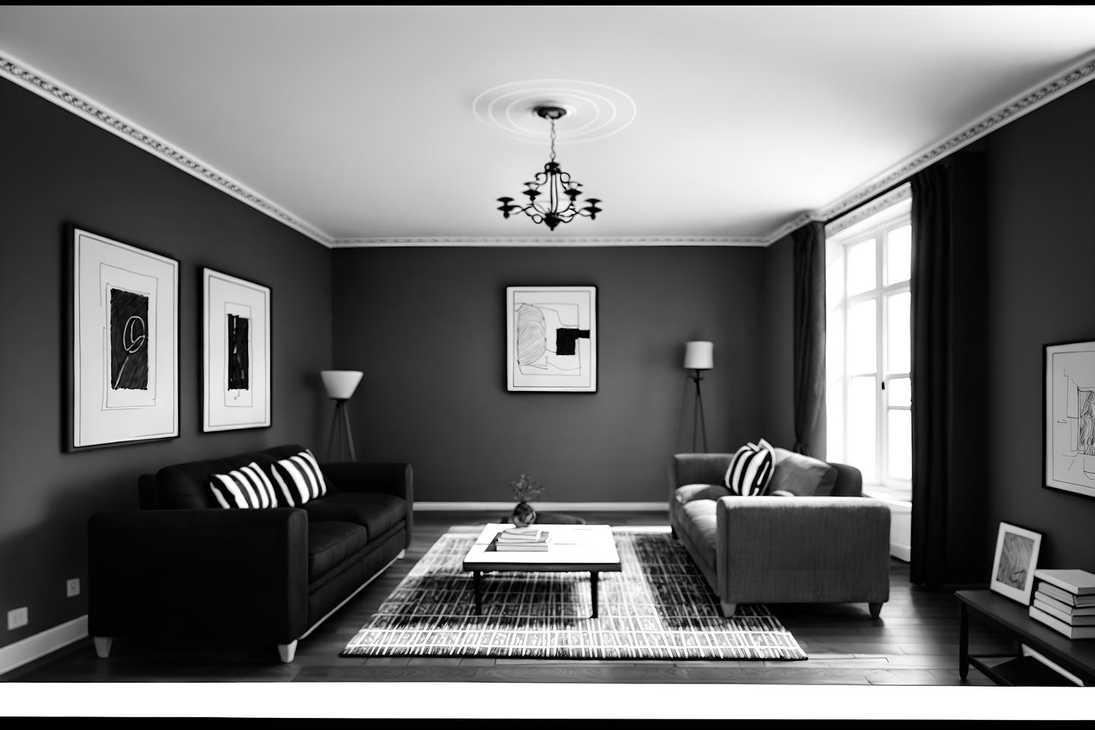 (hand-drawn monochrome black and white sketch line drawing)++ of sketch-style (attic) apartment interior. a sketch of interior. with . a sketch of interior. trending on artstation. black and white line drawing sketch without colors. masterpiece, cinematic light, ultrarealistic+, photorealistic+, 8k, raw photo, realistic, sharp focus on eyes, (symmetrical eyes), (intact eyes), hyperrealistic, highest quality, best quality, , highly detailed, masterpiece, best quality, extremely detailed 8k wallpaper, masterpiece, best quality, ultra-detailed, best shadow, detailed background, detailed face, detailed eyes, high contrast, best illumination, detailed face, dulux, caustic, dynamic angle, detailed glow. dramatic lighting. highly detailed, insanely detailed hair, symmetrical, intricate details, professionally retouched, 8k high definition. strong bokeh. award winning photo.