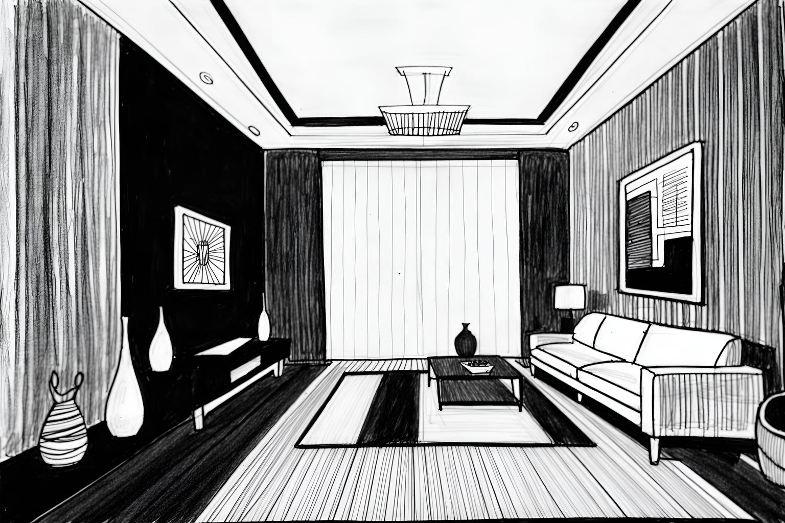 (hand-drawn monochrome black and white sketch line drawing)++ of sketch-style (living room) apartment interior. a sketch of interior. with . . a sketch of interior. with televisions and plant and occasional tables. trending on artstation. black and white line drawing sketch without colors. masterpiece, cinematic light, ultrarealistic+, photorealistic+, 8k, raw photo, realistic, sharp focus on eyes, (symmetrical eyes), (intact eyes), hyperrealistic, highest quality, best quality, , highly detailed, masterpiece, best quality, extremely detailed 8k wallpaper, masterpiece, best quality, ultra-detailed, best shadow, detailed background, detailed face, detailed eyes, high contrast, best illumination, detailed face, dulux, caustic, dynamic angle, detailed glow. dramatic lighting. highly detailed, insanely detailed hair, symmetrical, intricate details, professionally retouched, 8k high definition. strong bokeh. award winning photo.