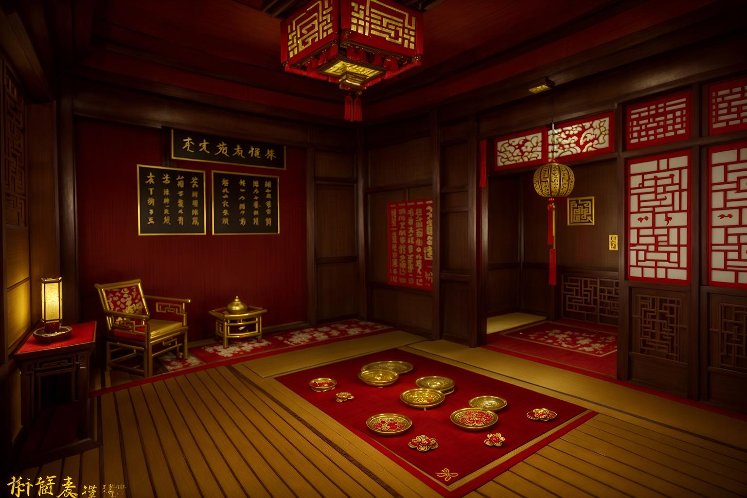 chinese new year-style (onsen interior) . with red and gold tassels and chinese knots and money tree and zodiac calendar and vases of plum blossoms and orchids and door couplets and gold ingots and red and gold candles. . cinematic photo, highly detailed, cinematic lighting, ultra-detailed, ultrarealistic, photorealism, 8k. chinese new year interior design style. masterpiece, cinematic light, ultrarealistic+, photorealistic+, 8k, raw photo, realistic, sharp focus on eyes, (symmetrical eyes), (intact eyes), hyperrealistic, highest quality, best quality, , highly detailed, masterpiece, best quality, extremely detailed 8k wallpaper, masterpiece, best quality, ultra-detailed, best shadow, detailed background, detailed face, detailed eyes, high contrast, best illumination, detailed face, dulux, caustic, dynamic angle, detailed glow. dramatic lighting. highly detailed, insanely detailed hair, symmetrical, intricate details, professionally retouched, 8k high definition. strong bokeh. award winning photo.