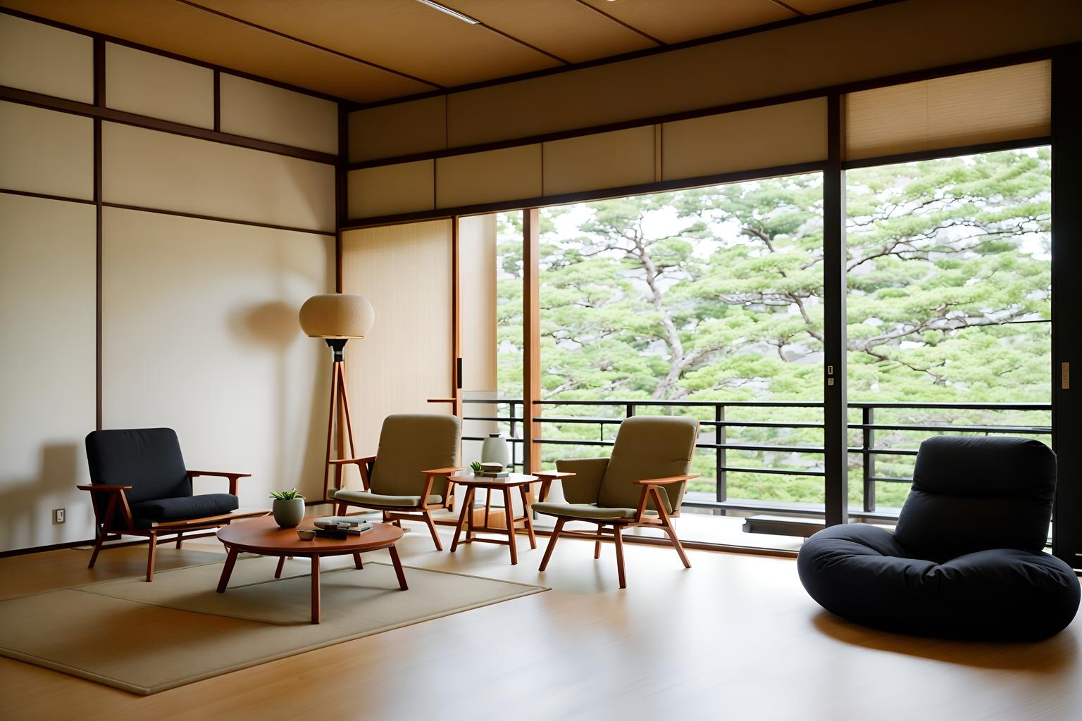 zen-style (coworking space interior) with lounge chairs and office desks and office chairs and seating area with sofa and lounge chairs. . with japanese interior and asian zen interior and calm and neutral colors and asian zen interior and natural light and japanese minimalist interior and clutter free and japanese minimalist interior. . cinematic photo, highly detailed, cinematic lighting, ultra-detailed, ultrarealistic, photorealism, 8k. zen interior design style. masterpiece, cinematic light, ultrarealistic+, photorealistic+, 8k, raw photo, realistic, sharp focus on eyes, (symmetrical eyes), (intact eyes), hyperrealistic, highest quality, best quality, , highly detailed, masterpiece, best quality, extremely detailed 8k wallpaper, masterpiece, best quality, ultra-detailed, best shadow, detailed background, detailed face, detailed eyes, high contrast, best illumination, detailed face, dulux, caustic, dynamic angle, detailed glow. dramatic lighting. highly detailed, insanely detailed hair, symmetrical, intricate details, professionally retouched, 8k high definition. strong bokeh. award winning photo.