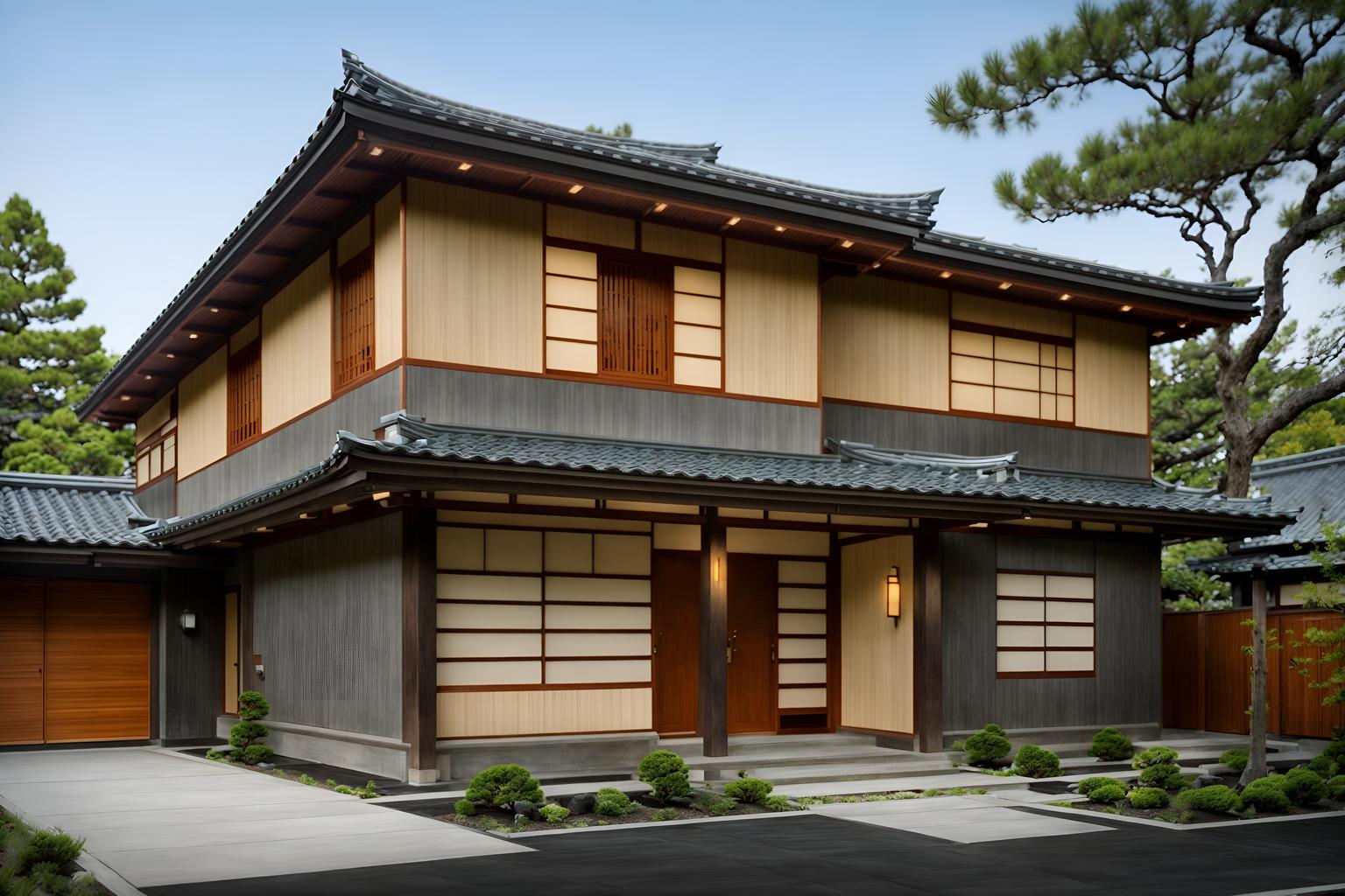 zen-style exterior designed (house exterior exterior) . with japanese exterior and japanese minimalist exterior and simplicity and japanese minimalist exterior and mimimalist and natural textures and clean lines and natural light. . cinematic photo, highly detailed, cinematic lighting, ultra-detailed, ultrarealistic, photorealism, 8k. zen exterior design style. masterpiece, cinematic light, ultrarealistic+, photorealistic+, 8k, raw photo, realistic, sharp focus on eyes, (symmetrical eyes), (intact eyes), hyperrealistic, highest quality, best quality, , highly detailed, masterpiece, best quality, extremely detailed 8k wallpaper, masterpiece, best quality, ultra-detailed, best shadow, detailed background, detailed face, detailed eyes, high contrast, best illumination, detailed face, dulux, caustic, dynamic angle, detailed glow. dramatic lighting. highly detailed, insanely detailed hair, symmetrical, intricate details, professionally retouched, 8k high definition. strong bokeh. award winning photo.