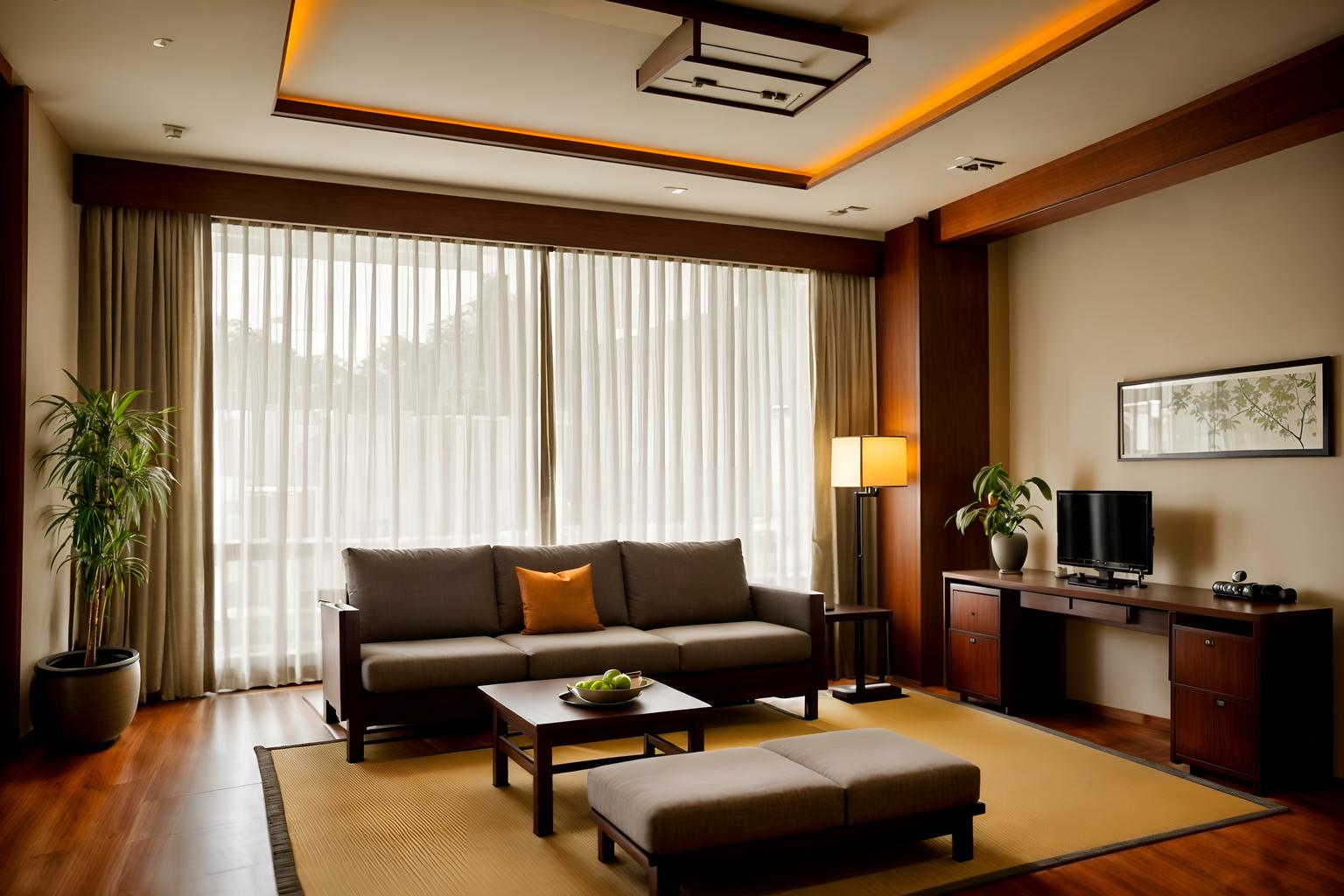 zen-style (hotel lobby interior) with furniture and hanging lamps and rug and check in desk and sofas and coffee tables and plant and lounge chairs. . with natural light and simplicity and simple furniture and serenity and harmony and clean lines and asian zen interior and japanese minimalist interior and asian interior. . cinematic photo, highly detailed, cinematic lighting, ultra-detailed, ultrarealistic, photorealism, 8k. zen interior design style. masterpiece, cinematic light, ultrarealistic+, photorealistic+, 8k, raw photo, realistic, sharp focus on eyes, (symmetrical eyes), (intact eyes), hyperrealistic, highest quality, best quality, , highly detailed, masterpiece, best quality, extremely detailed 8k wallpaper, masterpiece, best quality, ultra-detailed, best shadow, detailed background, detailed face, detailed eyes, high contrast, best illumination, detailed face, dulux, caustic, dynamic angle, detailed glow. dramatic lighting. highly detailed, insanely detailed hair, symmetrical, intricate details, professionally retouched, 8k high definition. strong bokeh. award winning photo.