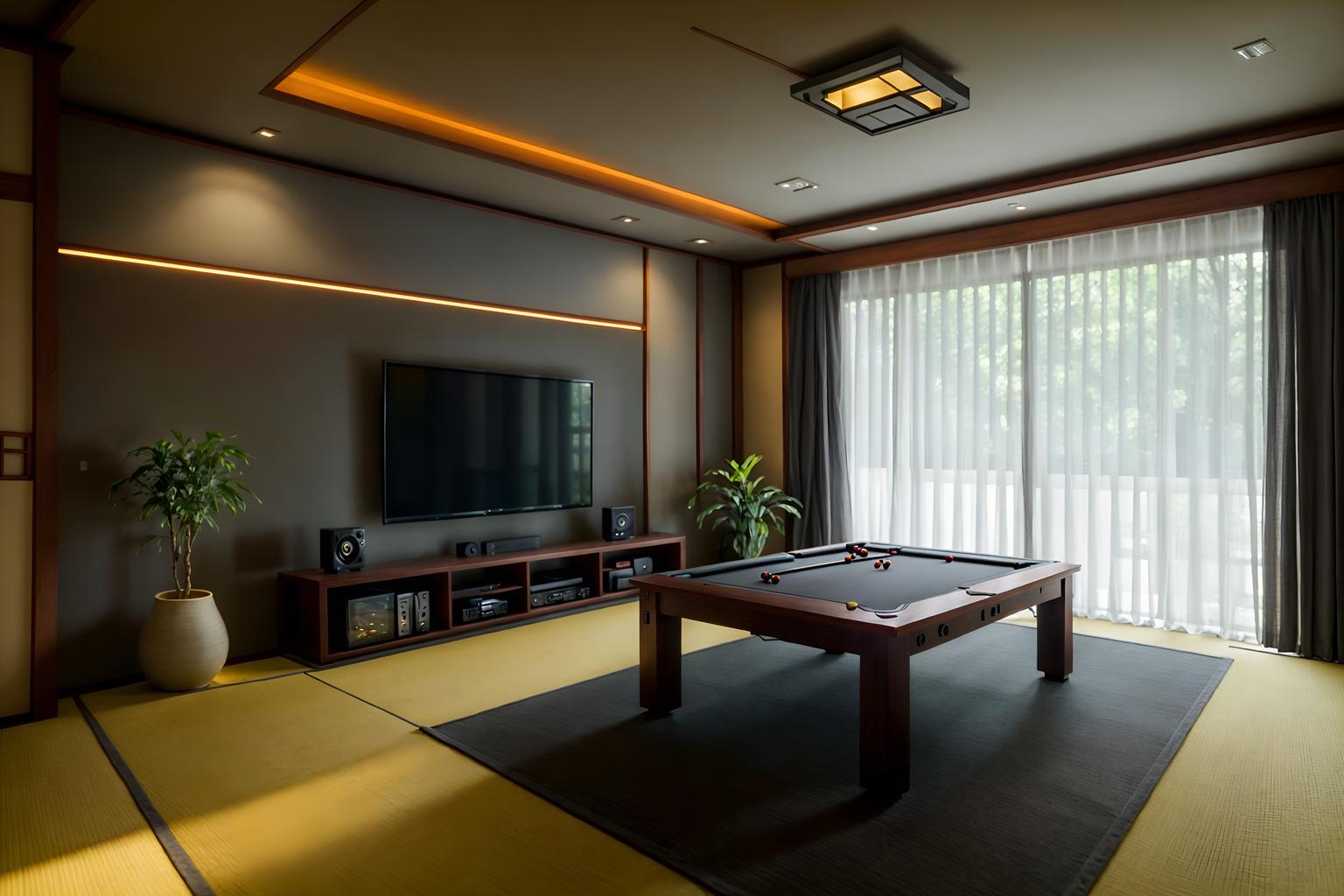 zen-style (gaming room interior) . with mimimalist and clutter free and asian interior and asian zen interior and japanese minimalist interior and asian zen interior and clean lines and japanese minimalist interior. . cinematic photo, highly detailed, cinematic lighting, ultra-detailed, ultrarealistic, photorealism, 8k. zen interior design style. masterpiece, cinematic light, ultrarealistic+, photorealistic+, 8k, raw photo, realistic, sharp focus on eyes, (symmetrical eyes), (intact eyes), hyperrealistic, highest quality, best quality, , highly detailed, masterpiece, best quality, extremely detailed 8k wallpaper, masterpiece, best quality, ultra-detailed, best shadow, detailed background, detailed face, detailed eyes, high contrast, best illumination, detailed face, dulux, caustic, dynamic angle, detailed glow. dramatic lighting. highly detailed, insanely detailed hair, symmetrical, intricate details, professionally retouched, 8k high definition. strong bokeh. award winning photo.