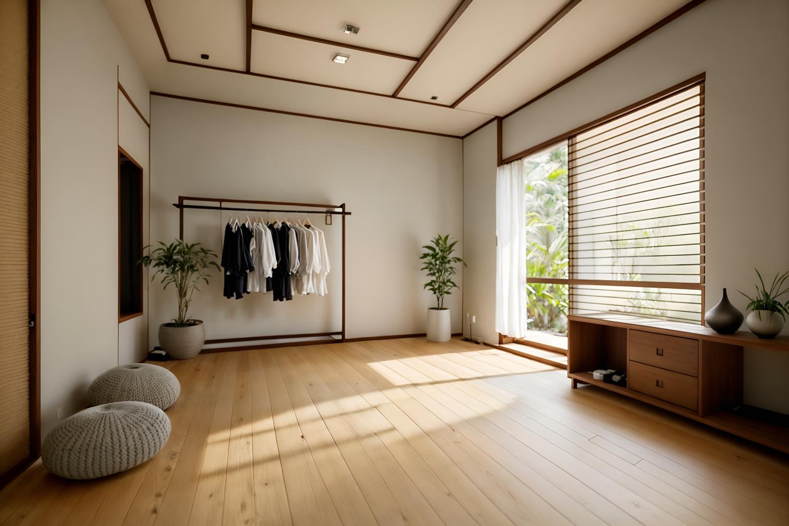 zen-style (clothing store interior) . with clean lines and natural light and asian interior and japanese interior and clutter free and japanese minimalist interior and japanese minimalist interior and calm and neutral colors. . cinematic photo, highly detailed, cinematic lighting, ultra-detailed, ultrarealistic, photorealism, 8k. zen interior design style. masterpiece, cinematic light, ultrarealistic+, photorealistic+, 8k, raw photo, realistic, sharp focus on eyes, (symmetrical eyes), (intact eyes), hyperrealistic, highest quality, best quality, , highly detailed, masterpiece, best quality, extremely detailed 8k wallpaper, masterpiece, best quality, ultra-detailed, best shadow, detailed background, detailed face, detailed eyes, high contrast, best illumination, detailed face, dulux, caustic, dynamic angle, detailed glow. dramatic lighting. highly detailed, insanely detailed hair, symmetrical, intricate details, professionally retouched, 8k high definition. strong bokeh. award winning photo.