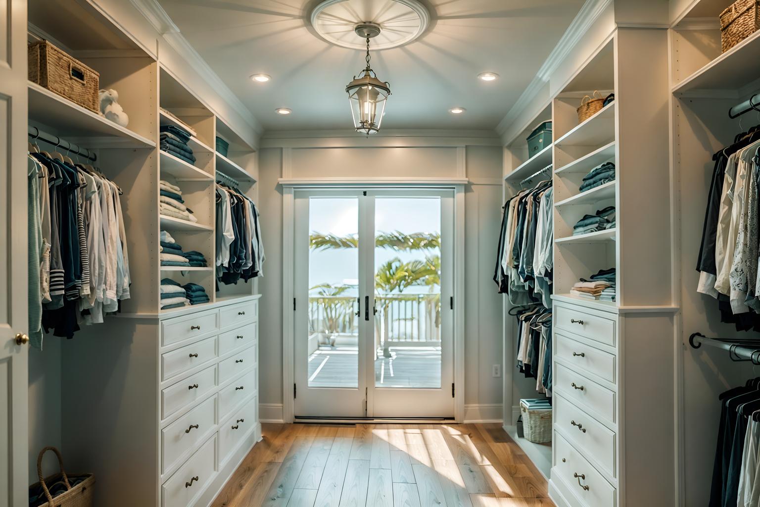 coastal-style (walk in closet interior) . with . . cinematic photo, highly detailed, cinematic lighting, ultra-detailed, ultrarealistic, photorealism, 8k. coastal interior design style. masterpiece, cinematic light, ultrarealistic+, photorealistic+, 8k, raw photo, realistic, sharp focus on eyes, (symmetrical eyes), (intact eyes), hyperrealistic, highest quality, best quality, , highly detailed, masterpiece, best quality, extremely detailed 8k wallpaper, masterpiece, best quality, ultra-detailed, best shadow, detailed background, detailed face, detailed eyes, high contrast, best illumination, detailed face, dulux, caustic, dynamic angle, detailed glow. dramatic lighting. highly detailed, insanely detailed hair, symmetrical, intricate details, professionally retouched, 8k high definition. strong bokeh. award winning photo.