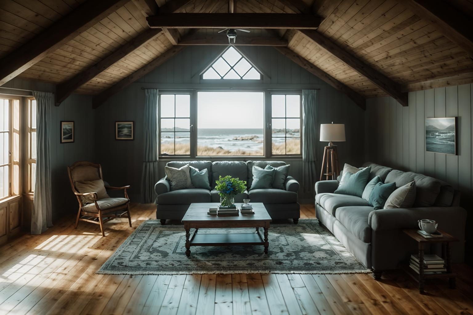 coastal-style (attic interior) . with . . cinematic photo, highly detailed, cinematic lighting, ultra-detailed, ultrarealistic, photorealism, 8k. coastal interior design style. masterpiece, cinematic light, ultrarealistic+, photorealistic+, 8k, raw photo, realistic, sharp focus on eyes, (symmetrical eyes), (intact eyes), hyperrealistic, highest quality, best quality, , highly detailed, masterpiece, best quality, extremely detailed 8k wallpaper, masterpiece, best quality, ultra-detailed, best shadow, detailed background, detailed face, detailed eyes, high contrast, best illumination, detailed face, dulux, caustic, dynamic angle, detailed glow. dramatic lighting. highly detailed, insanely detailed hair, symmetrical, intricate details, professionally retouched, 8k high definition. strong bokeh. award winning photo.