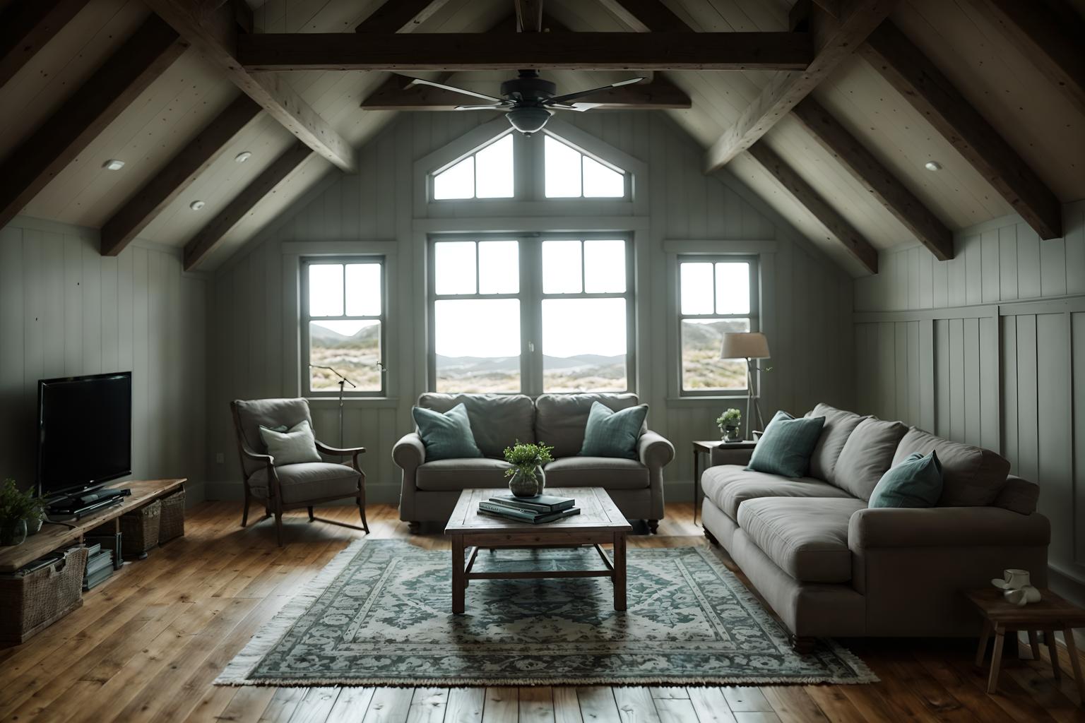 coastal-style (attic interior) . with . . cinematic photo, highly detailed, cinematic lighting, ultra-detailed, ultrarealistic, photorealism, 8k. coastal interior design style. masterpiece, cinematic light, ultrarealistic+, photorealistic+, 8k, raw photo, realistic, sharp focus on eyes, (symmetrical eyes), (intact eyes), hyperrealistic, highest quality, best quality, , highly detailed, masterpiece, best quality, extremely detailed 8k wallpaper, masterpiece, best quality, ultra-detailed, best shadow, detailed background, detailed face, detailed eyes, high contrast, best illumination, detailed face, dulux, caustic, dynamic angle, detailed glow. dramatic lighting. highly detailed, insanely detailed hair, symmetrical, intricate details, professionally retouched, 8k high definition. strong bokeh. award winning photo.