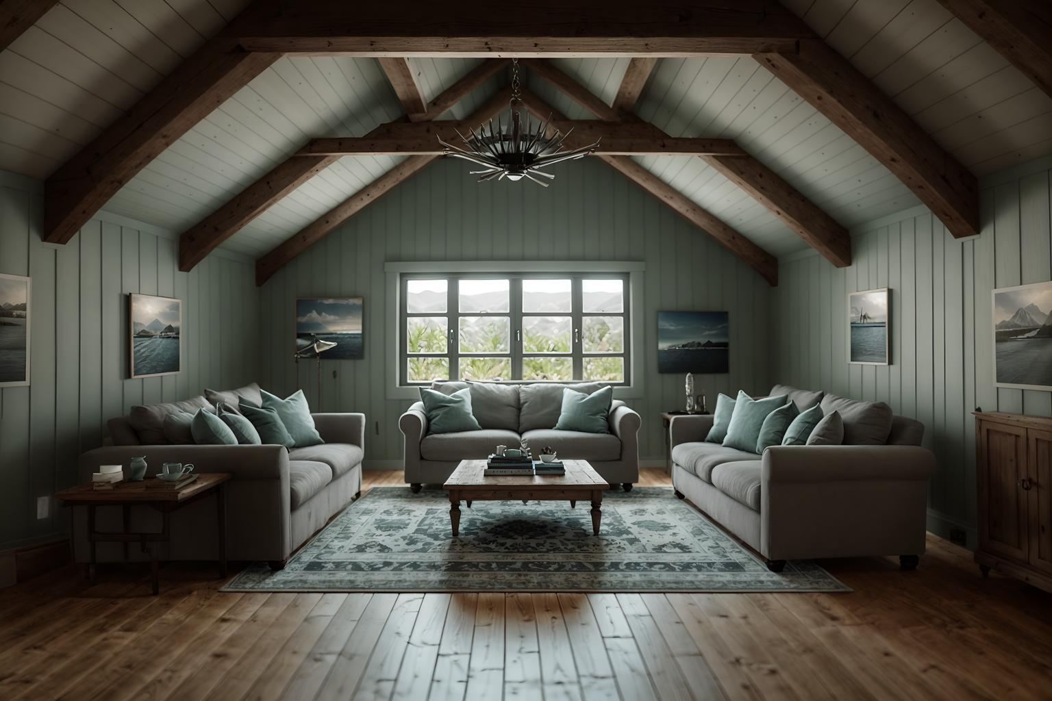 coastal-style (attic interior) . with . . cinematic photo, highly detailed, cinematic lighting, ultra-detailed, ultrarealistic, photorealism, 8k. coastal interior design style. masterpiece, cinematic light, ultrarealistic+, photorealistic+, 8k, raw photo, realistic, sharp focus on eyes, (symmetrical eyes), (intact eyes), hyperrealistic, highest quality, best quality, , highly detailed, masterpiece, best quality, extremely detailed 8k wallpaper, masterpiece, best quality, ultra-detailed, best shadow, detailed background, detailed face, detailed eyes, high contrast, best illumination, detailed face, dulux, caustic, dynamic angle, detailed glow. dramatic lighting. highly detailed, insanely detailed hair, symmetrical, intricate details, professionally retouched, 8k high definition. strong bokeh. award winning photo.