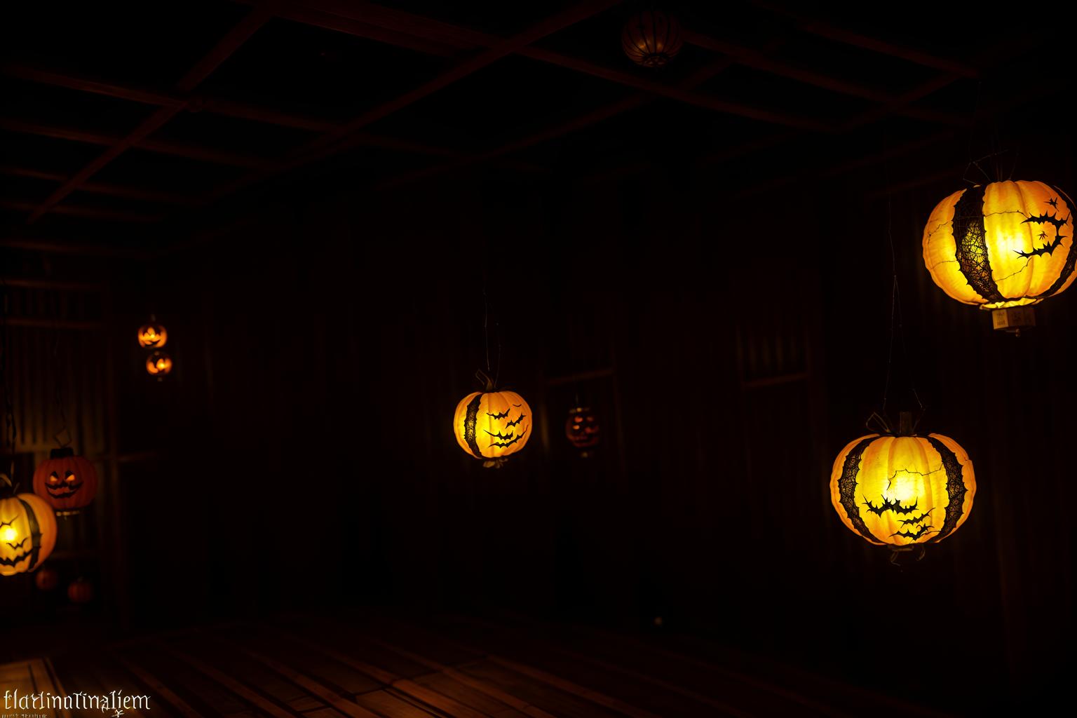 halloween-style (onsen interior) . with cobwebs and yellow black balloons and lanterns and glowing pumpkins and cobwebs and lanterns and skeletons sitting and standing and spiderwebs. . cinematic photo, highly detailed, cinematic lighting, ultra-detailed, ultrarealistic, photorealism, 8k. halloween interior design style. masterpiece, cinematic light, ultrarealistic+, photorealistic+, 8k, raw photo, realistic, sharp focus on eyes, (symmetrical eyes), (intact eyes), hyperrealistic, highest quality, best quality, , highly detailed, masterpiece, best quality, extremely detailed 8k wallpaper, masterpiece, best quality, ultra-detailed, best shadow, detailed background, detailed face, detailed eyes, high contrast, best illumination, detailed face, dulux, caustic, dynamic angle, detailed glow. dramatic lighting. highly detailed, insanely detailed hair, symmetrical, intricate details, professionally retouched, 8k high definition. strong bokeh. award winning photo.