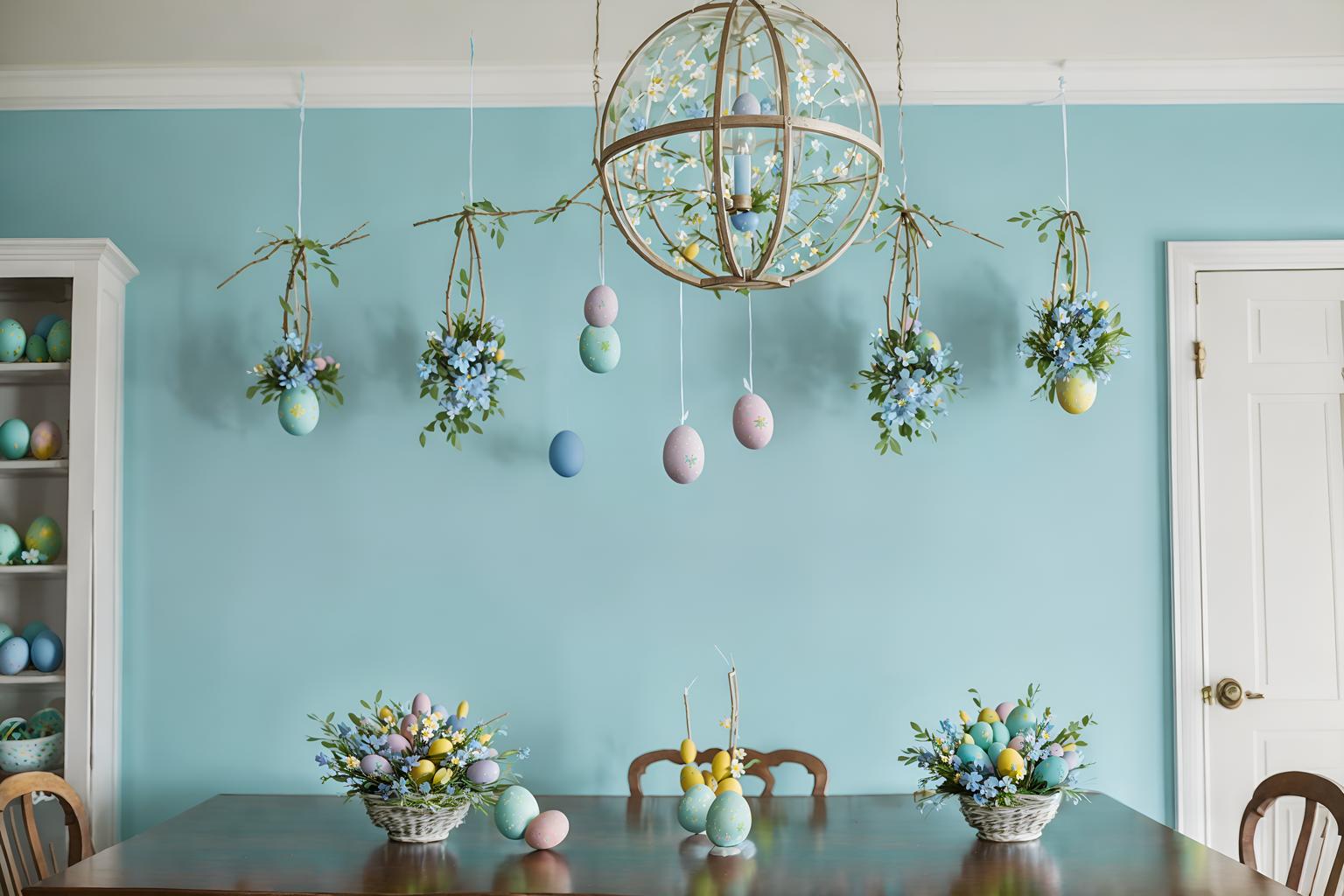 easter-style (exhibition space interior) . with easter decorations and light blue colors and flowers on table and spring decorations and colorful easter eggs and easter decorations. . cinematic photo, highly detailed, cinematic lighting, ultra-detailed, ultrarealistic, photorealism, 8k. easter interior design style. masterpiece, cinematic light, ultrarealistic+, photorealistic+, 8k, raw photo, realistic, sharp focus on eyes, (symmetrical eyes), (intact eyes), hyperrealistic, highest quality, best quality, , highly detailed, masterpiece, best quality, extremely detailed 8k wallpaper, masterpiece, best quality, ultra-detailed, best shadow, detailed background, detailed face, detailed eyes, high contrast, best illumination, detailed face, dulux, caustic, dynamic angle, detailed glow. dramatic lighting. highly detailed, insanely detailed hair, symmetrical, intricate details, professionally retouched, 8k high definition. strong bokeh. award winning photo.