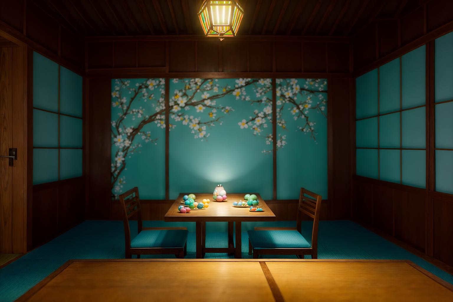 easter-style (onsen interior) . with colorful easter eggs and flowers on table and easter decorations and light blue colors and spring decorations and colorful easter eggs. . cinematic photo, highly detailed, cinematic lighting, ultra-detailed, ultrarealistic, photorealism, 8k. easter interior design style. masterpiece, cinematic light, ultrarealistic+, photorealistic+, 8k, raw photo, realistic, sharp focus on eyes, (symmetrical eyes), (intact eyes), hyperrealistic, highest quality, best quality, , highly detailed, masterpiece, best quality, extremely detailed 8k wallpaper, masterpiece, best quality, ultra-detailed, best shadow, detailed background, detailed face, detailed eyes, high contrast, best illumination, detailed face, dulux, caustic, dynamic angle, detailed glow. dramatic lighting. highly detailed, insanely detailed hair, symmetrical, intricate details, professionally retouched, 8k high definition. strong bokeh. award winning photo.