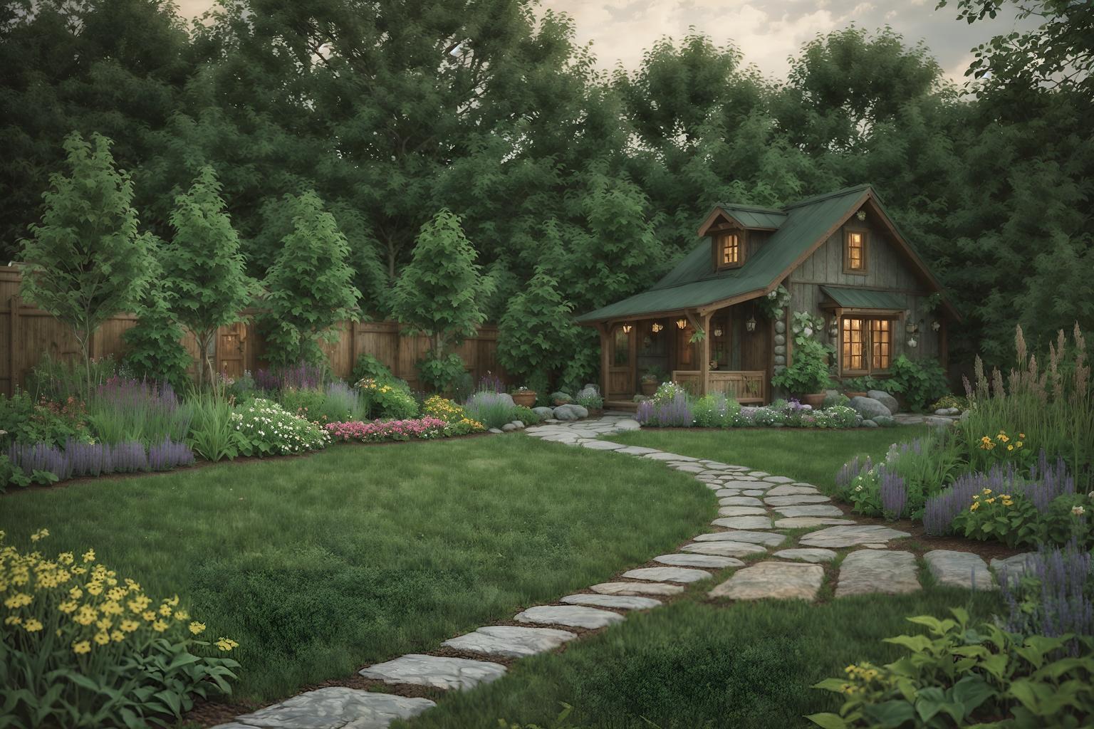 cottagecore-style designed (outdoor garden ) with garden tree and grass and garden plants and garden tree. . with organic and cottage style and earthy and traditional and country style and muted colors and floral patterns and natural. . cinematic photo, highly detailed, cinematic lighting, ultra-detailed, ultrarealistic, photorealism, 8k. cottagecore design style. masterpiece, cinematic light, ultrarealistic+, photorealistic+, 8k, raw photo, realistic, sharp focus on eyes, (symmetrical eyes), (intact eyes), hyperrealistic, highest quality, best quality, , highly detailed, masterpiece, best quality, extremely detailed 8k wallpaper, masterpiece, best quality, ultra-detailed, best shadow, detailed background, detailed face, detailed eyes, high contrast, best illumination, detailed face, dulux, caustic, dynamic angle, detailed glow. dramatic lighting. highly detailed, insanely detailed hair, symmetrical, intricate details, professionally retouched, 8k high definition. strong bokeh. award winning photo.