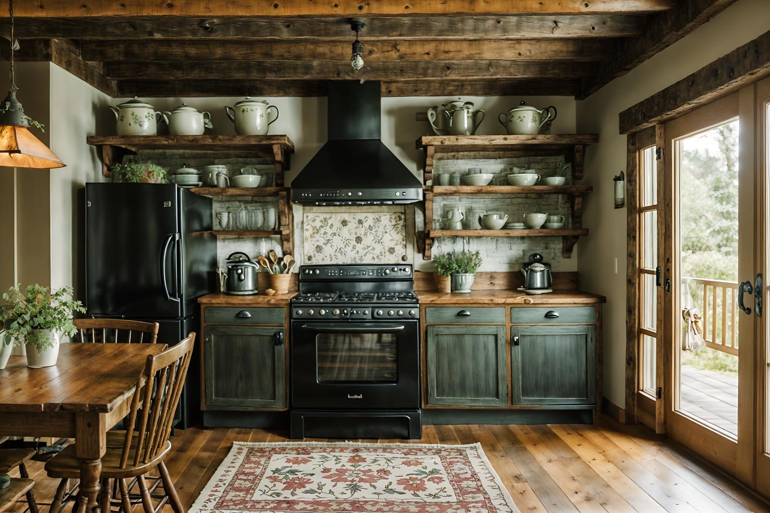 cottagecore-style (kitchen living combo interior) with chairs and furniture and occasional tables and kitchen cabinets and stove and bookshelves and rug and plant. . with rustic and organic and cottage style and natural and country style and floral patterns and earthy and traditional. . cinematic photo, highly detailed, cinematic lighting, ultra-detailed, ultrarealistic, photorealism, 8k. cottagecore interior design style. masterpiece, cinematic light, ultrarealistic+, photorealistic+, 8k, raw photo, realistic, sharp focus on eyes, (symmetrical eyes), (intact eyes), hyperrealistic, highest quality, best quality, , highly detailed, masterpiece, best quality, extremely detailed 8k wallpaper, masterpiece, best quality, ultra-detailed, best shadow, detailed background, detailed face, detailed eyes, high contrast, best illumination, detailed face, dulux, caustic, dynamic angle, detailed glow. dramatic lighting. highly detailed, insanely detailed hair, symmetrical, intricate details, professionally retouched, 8k high definition. strong bokeh. award winning photo.