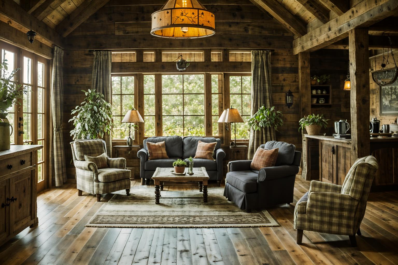 cottagecore-style (hotel lobby interior) with check in desk and sofas and rug and coffee tables and plant and lounge chairs and hanging lamps and furniture. . with rustic and cottage style and traditional and muted colors and natural and earthy and organic and country style. . cinematic photo, highly detailed, cinematic lighting, ultra-detailed, ultrarealistic, photorealism, 8k. cottagecore interior design style. masterpiece, cinematic light, ultrarealistic+, photorealistic+, 8k, raw photo, realistic, sharp focus on eyes, (symmetrical eyes), (intact eyes), hyperrealistic, highest quality, best quality, , highly detailed, masterpiece, best quality, extremely detailed 8k wallpaper, masterpiece, best quality, ultra-detailed, best shadow, detailed background, detailed face, detailed eyes, high contrast, best illumination, detailed face, dulux, caustic, dynamic angle, detailed glow. dramatic lighting. highly detailed, insanely detailed hair, symmetrical, intricate details, professionally retouched, 8k high definition. strong bokeh. award winning photo.