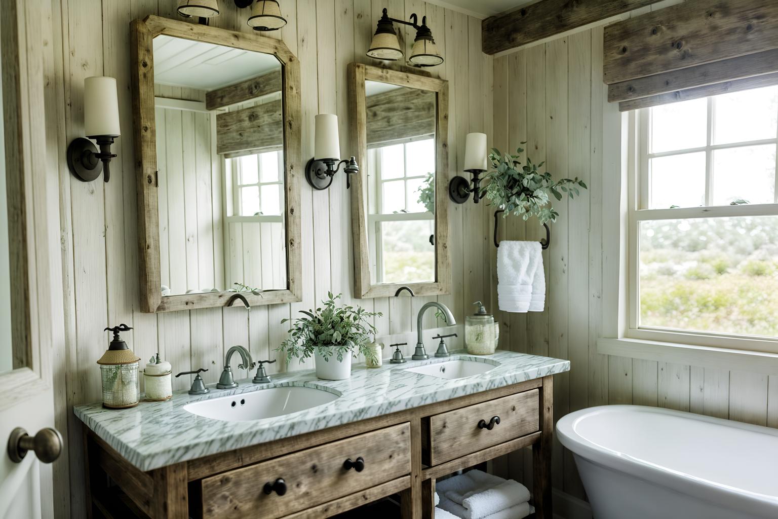 cottagecore-style (hotel bathroom interior) with bath towel and plant and toilet seat and shower and bathroom cabinet and bathtub and bath rail and mirror. . with traditional and cottage style and rustic and country style and floral patterns and organic and earthy and muted colors. . cinematic photo, highly detailed, cinematic lighting, ultra-detailed, ultrarealistic, photorealism, 8k. cottagecore interior design style. masterpiece, cinematic light, ultrarealistic+, photorealistic+, 8k, raw photo, realistic, sharp focus on eyes, (symmetrical eyes), (intact eyes), hyperrealistic, highest quality, best quality, , highly detailed, masterpiece, best quality, extremely detailed 8k wallpaper, masterpiece, best quality, ultra-detailed, best shadow, detailed background, detailed face, detailed eyes, high contrast, best illumination, detailed face, dulux, caustic, dynamic angle, detailed glow. dramatic lighting. highly detailed, insanely detailed hair, symmetrical, intricate details, professionally retouched, 8k high definition. strong bokeh. award winning photo.