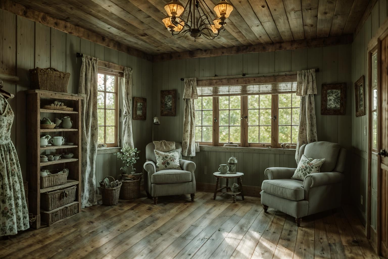 cottagecore-style (clothing store interior) . with cottage style and country style and floral patterns and muted colors and rustic and traditional and natural and organic. . cinematic photo, highly detailed, cinematic lighting, ultra-detailed, ultrarealistic, photorealism, 8k. cottagecore interior design style. masterpiece, cinematic light, ultrarealistic+, photorealistic+, 8k, raw photo, realistic, sharp focus on eyes, (symmetrical eyes), (intact eyes), hyperrealistic, highest quality, best quality, , highly detailed, masterpiece, best quality, extremely detailed 8k wallpaper, masterpiece, best quality, ultra-detailed, best shadow, detailed background, detailed face, detailed eyes, high contrast, best illumination, detailed face, dulux, caustic, dynamic angle, detailed glow. dramatic lighting. highly detailed, insanely detailed hair, symmetrical, intricate details, professionally retouched, 8k high definition. strong bokeh. award winning photo.