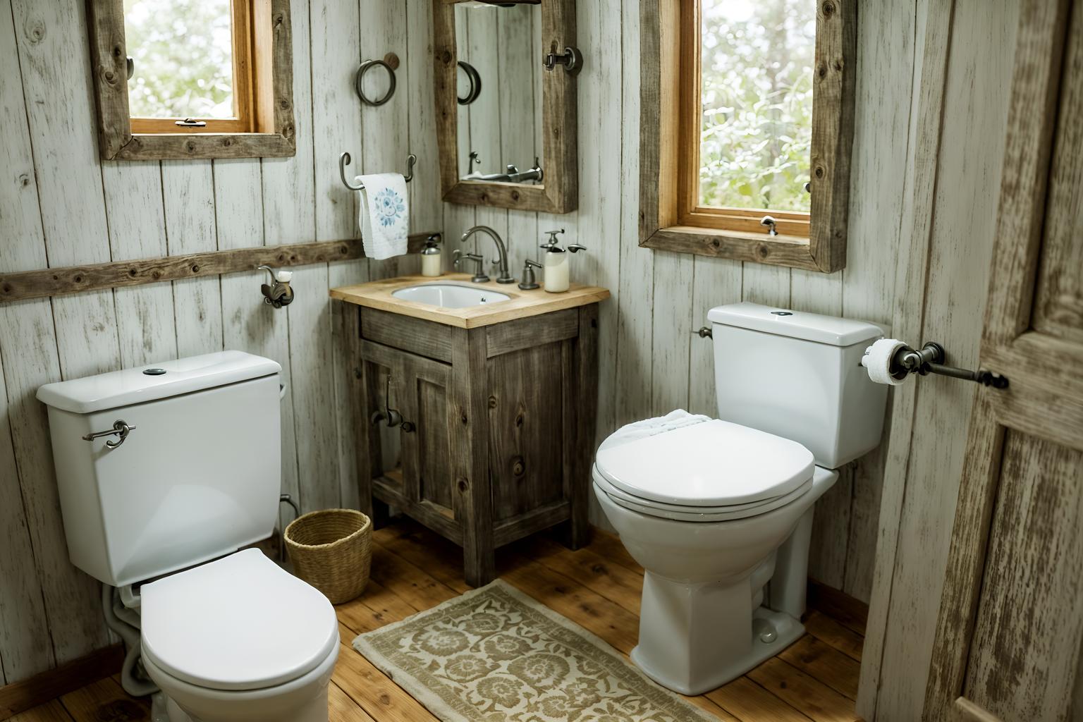 cottagecore-style (toilet interior) with sink with tap and toilet paper hanger and toilet with toilet seat up and sink with tap. . with floral patterns and rustic and earthy and muted colors and organic and natural and cottage style and traditional. . cinematic photo, highly detailed, cinematic lighting, ultra-detailed, ultrarealistic, photorealism, 8k. cottagecore interior design style. masterpiece, cinematic light, ultrarealistic+, photorealistic+, 8k, raw photo, realistic, sharp focus on eyes, (symmetrical eyes), (intact eyes), hyperrealistic, highest quality, best quality, , highly detailed, masterpiece, best quality, extremely detailed 8k wallpaper, masterpiece, best quality, ultra-detailed, best shadow, detailed background, detailed face, detailed eyes, high contrast, best illumination, detailed face, dulux, caustic, dynamic angle, detailed glow. dramatic lighting. highly detailed, insanely detailed hair, symmetrical, intricate details, professionally retouched, 8k high definition. strong bokeh. award winning photo.