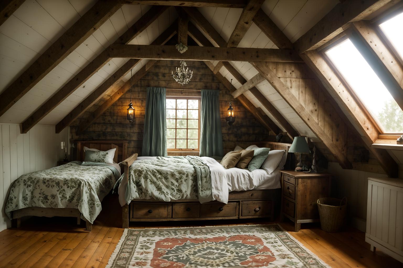 cottagecore-style (attic interior) . with cottage style and natural and traditional and organic and floral patterns and earthy and country style and rustic. . cinematic photo, highly detailed, cinematic lighting, ultra-detailed, ultrarealistic, photorealism, 8k. cottagecore interior design style. masterpiece, cinematic light, ultrarealistic+, photorealistic+, 8k, raw photo, realistic, sharp focus on eyes, (symmetrical eyes), (intact eyes), hyperrealistic, highest quality, best quality, , highly detailed, masterpiece, best quality, extremely detailed 8k wallpaper, masterpiece, best quality, ultra-detailed, best shadow, detailed background, detailed face, detailed eyes, high contrast, best illumination, detailed face, dulux, caustic, dynamic angle, detailed glow. dramatic lighting. highly detailed, insanely detailed hair, symmetrical, intricate details, professionally retouched, 8k high definition. strong bokeh. award winning photo.