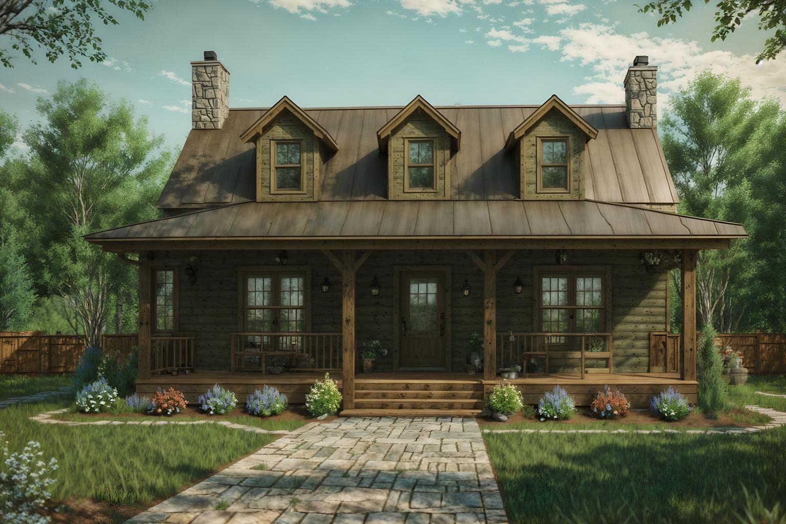 cottagecore-style exterior designed (house exterior exterior) . with country style and earthy and floral patterns and natural and muted colors and traditional and cottage style and organic. . cinematic photo, highly detailed, cinematic lighting, ultra-detailed, ultrarealistic, photorealism, 8k. cottagecore exterior design style. masterpiece, cinematic light, ultrarealistic+, photorealistic+, 8k, raw photo, realistic, sharp focus on eyes, (symmetrical eyes), (intact eyes), hyperrealistic, highest quality, best quality, , highly detailed, masterpiece, best quality, extremely detailed 8k wallpaper, masterpiece, best quality, ultra-detailed, best shadow, detailed background, detailed face, detailed eyes, high contrast, best illumination, detailed face, dulux, caustic, dynamic angle, detailed glow. dramatic lighting. highly detailed, insanely detailed hair, symmetrical, intricate details, professionally retouched, 8k high definition. strong bokeh. award winning photo.