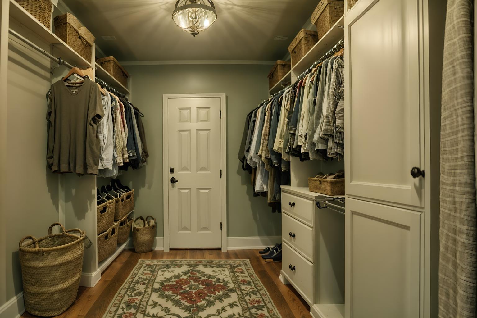 cottagecore-style (walk in closet interior) . with cottage style and country style and muted colors and natural and rustic and organic and earthy and floral patterns. . cinematic photo, highly detailed, cinematic lighting, ultra-detailed, ultrarealistic, photorealism, 8k. cottagecore interior design style. masterpiece, cinematic light, ultrarealistic+, photorealistic+, 8k, raw photo, realistic, sharp focus on eyes, (symmetrical eyes), (intact eyes), hyperrealistic, highest quality, best quality, , highly detailed, masterpiece, best quality, extremely detailed 8k wallpaper, masterpiece, best quality, ultra-detailed, best shadow, detailed background, detailed face, detailed eyes, high contrast, best illumination, detailed face, dulux, caustic, dynamic angle, detailed glow. dramatic lighting. highly detailed, insanely detailed hair, symmetrical, intricate details, professionally retouched, 8k high definition. strong bokeh. award winning photo.