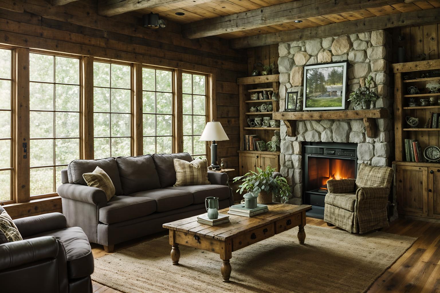 cottagecore-style (living room interior) with televisions and coffee tables and occasional tables and chairs and electric lamps and plant and bookshelves and furniture. . with cottage style and traditional and natural and rustic and earthy and muted colors and country style and organic. . cinematic photo, highly detailed, cinematic lighting, ultra-detailed, ultrarealistic, photorealism, 8k. cottagecore interior design style. masterpiece, cinematic light, ultrarealistic+, photorealistic+, 8k, raw photo, realistic, sharp focus on eyes, (symmetrical eyes), (intact eyes), hyperrealistic, highest quality, best quality, , highly detailed, masterpiece, best quality, extremely detailed 8k wallpaper, masterpiece, best quality, ultra-detailed, best shadow, detailed background, detailed face, detailed eyes, high contrast, best illumination, detailed face, dulux, caustic, dynamic angle, detailed glow. dramatic lighting. highly detailed, insanely detailed hair, symmetrical, intricate details, professionally retouched, 8k high definition. strong bokeh. award winning photo.