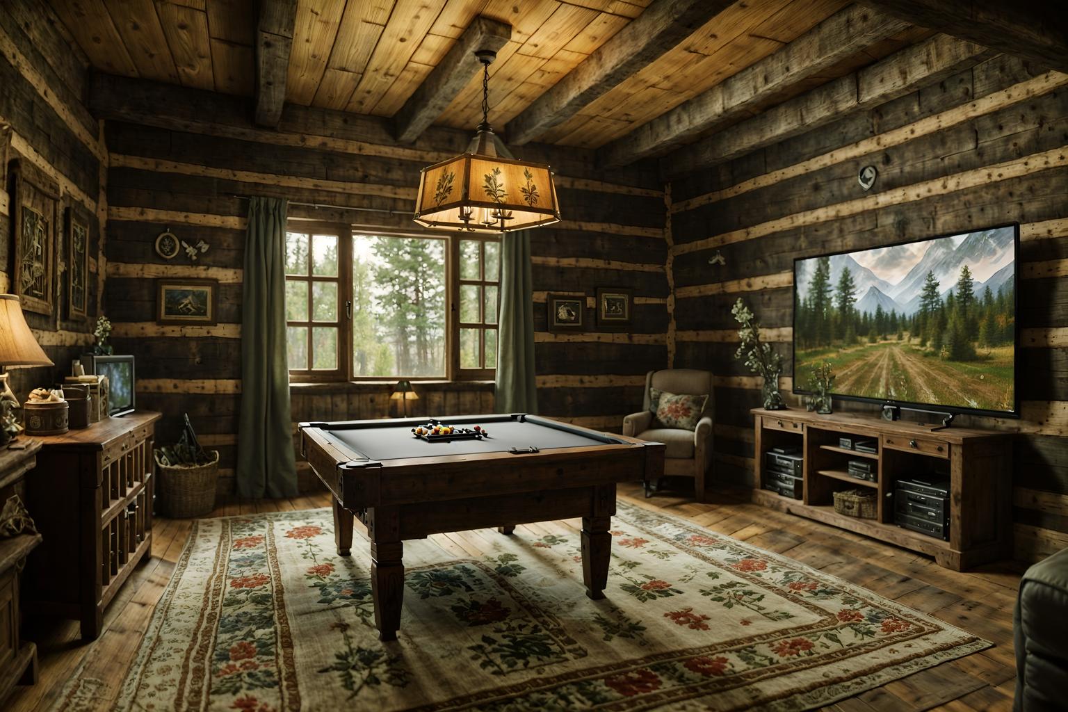 cottagecore-style (gaming room interior) . with organic and traditional and earthy and country style and rustic and floral patterns and cottage style and natural. . cinematic photo, highly detailed, cinematic lighting, ultra-detailed, ultrarealistic, photorealism, 8k. cottagecore interior design style. masterpiece, cinematic light, ultrarealistic+, photorealistic+, 8k, raw photo, realistic, sharp focus on eyes, (symmetrical eyes), (intact eyes), hyperrealistic, highest quality, best quality, , highly detailed, masterpiece, best quality, extremely detailed 8k wallpaper, masterpiece, best quality, ultra-detailed, best shadow, detailed background, detailed face, detailed eyes, high contrast, best illumination, detailed face, dulux, caustic, dynamic angle, detailed glow. dramatic lighting. highly detailed, insanely detailed hair, symmetrical, intricate details, professionally retouched, 8k high definition. strong bokeh. award winning photo.