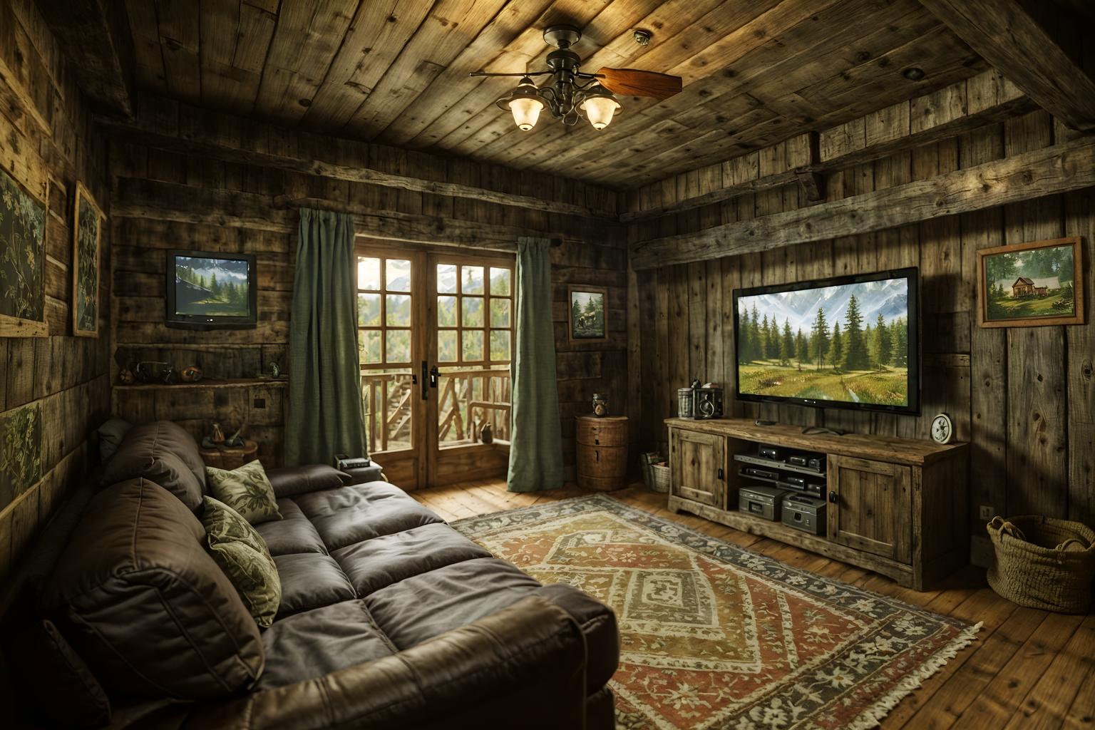 cottagecore-style (gaming room interior) . with organic and traditional and earthy and country style and rustic and floral patterns and cottage style and natural. . cinematic photo, highly detailed, cinematic lighting, ultra-detailed, ultrarealistic, photorealism, 8k. cottagecore interior design style. masterpiece, cinematic light, ultrarealistic+, photorealistic+, 8k, raw photo, realistic, sharp focus on eyes, (symmetrical eyes), (intact eyes), hyperrealistic, highest quality, best quality, , highly detailed, masterpiece, best quality, extremely detailed 8k wallpaper, masterpiece, best quality, ultra-detailed, best shadow, detailed background, detailed face, detailed eyes, high contrast, best illumination, detailed face, dulux, caustic, dynamic angle, detailed glow. dramatic lighting. highly detailed, insanely detailed hair, symmetrical, intricate details, professionally retouched, 8k high definition. strong bokeh. award winning photo.