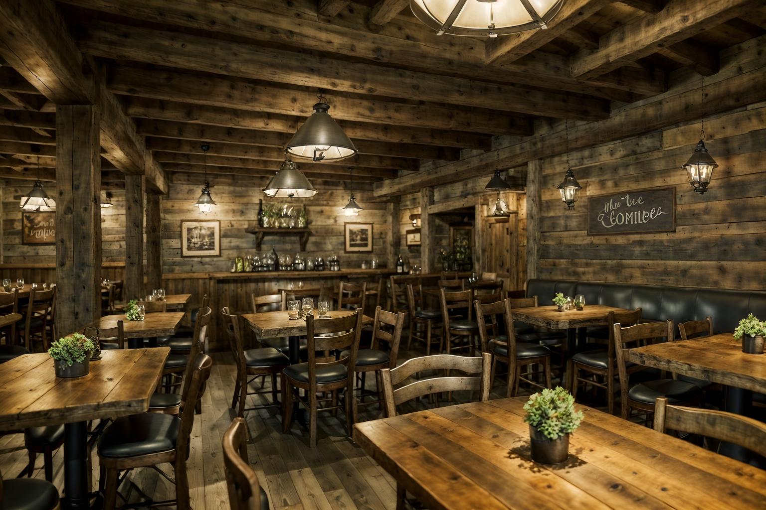 cottagecore-style (restaurant interior) with restaurant chairs and restaurant decor and restaurant bar and restaurant dining tables and restaurant chairs. . with rustic and earthy and traditional and cottage style and country style and organic and muted colors and natural. . cinematic photo, highly detailed, cinematic lighting, ultra-detailed, ultrarealistic, photorealism, 8k. cottagecore interior design style. masterpiece, cinematic light, ultrarealistic+, photorealistic+, 8k, raw photo, realistic, sharp focus on eyes, (symmetrical eyes), (intact eyes), hyperrealistic, highest quality, best quality, , highly detailed, masterpiece, best quality, extremely detailed 8k wallpaper, masterpiece, best quality, ultra-detailed, best shadow, detailed background, detailed face, detailed eyes, high contrast, best illumination, detailed face, dulux, caustic, dynamic angle, detailed glow. dramatic lighting. highly detailed, insanely detailed hair, symmetrical, intricate details, professionally retouched, 8k high definition. strong bokeh. award winning photo.