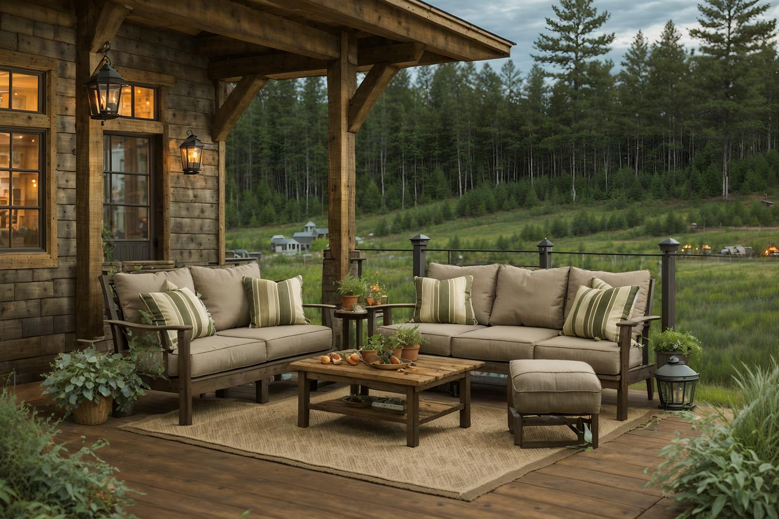 cottagecore-style designed (outdoor patio ) with patio couch with pillows and deck with deck chairs and grass and plant and barbeque or grill and patio couch with pillows. . with cottage style and country style and rustic and earthy and traditional and muted colors and natural and organic. . cinematic photo, highly detailed, cinematic lighting, ultra-detailed, ultrarealistic, photorealism, 8k. cottagecore design style. masterpiece, cinematic light, ultrarealistic+, photorealistic+, 8k, raw photo, realistic, sharp focus on eyes, (symmetrical eyes), (intact eyes), hyperrealistic, highest quality, best quality, , highly detailed, masterpiece, best quality, extremely detailed 8k wallpaper, masterpiece, best quality, ultra-detailed, best shadow, detailed background, detailed face, detailed eyes, high contrast, best illumination, detailed face, dulux, caustic, dynamic angle, detailed glow. dramatic lighting. highly detailed, insanely detailed hair, symmetrical, intricate details, professionally retouched, 8k high definition. strong bokeh. award winning photo.