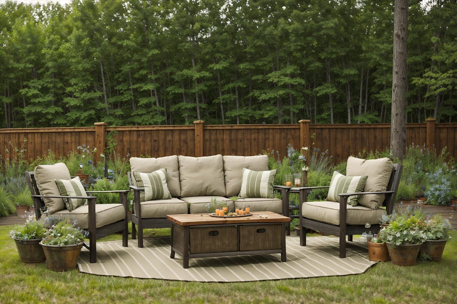 cottagecore-style designed (outdoor patio ) with patio couch with pillows and deck with deck chairs and grass and plant and barbeque or grill and patio couch with pillows. . with cottage style and country style and rustic and earthy and traditional and muted colors and natural and organic. . cinematic photo, highly detailed, cinematic lighting, ultra-detailed, ultrarealistic, photorealism, 8k. cottagecore design style. masterpiece, cinematic light, ultrarealistic+, photorealistic+, 8k, raw photo, realistic, sharp focus on eyes, (symmetrical eyes), (intact eyes), hyperrealistic, highest quality, best quality, , highly detailed, masterpiece, best quality, extremely detailed 8k wallpaper, masterpiece, best quality, ultra-detailed, best shadow, detailed background, detailed face, detailed eyes, high contrast, best illumination, detailed face, dulux, caustic, dynamic angle, detailed glow. dramatic lighting. highly detailed, insanely detailed hair, symmetrical, intricate details, professionally retouched, 8k high definition. strong bokeh. award winning photo.