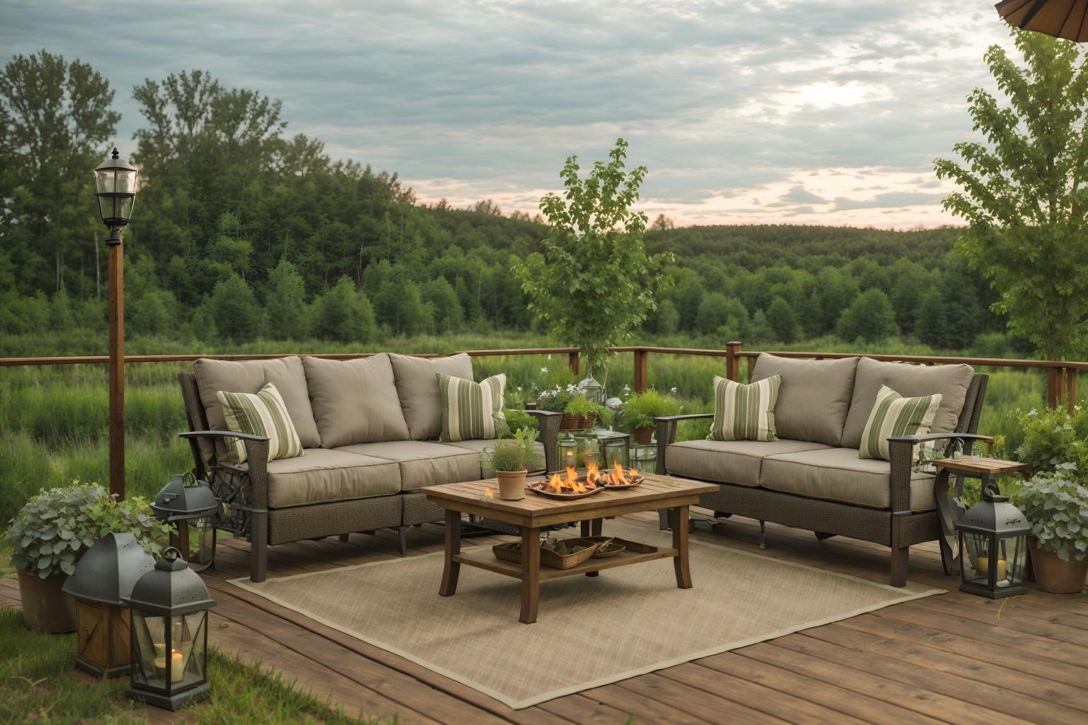 cottagecore-style designed (outdoor patio ) with patio couch with pillows and deck with deck chairs and grass and plant and barbeque or grill and patio couch with pillows. . with cottage style and country style and rustic and earthy and traditional and muted colors and natural and organic. . cinematic photo, highly detailed, cinematic lighting, ultra-detailed, ultrarealistic, photorealism, 8k. cottagecore design style. masterpiece, cinematic light, ultrarealistic+, photorealistic+, 8k, raw photo, realistic, sharp focus on eyes, (symmetrical eyes), (intact eyes), hyperrealistic, highest quality, best quality, , highly detailed, masterpiece, best quality, extremely detailed 8k wallpaper, masterpiece, best quality, ultra-detailed, best shadow, detailed background, detailed face, detailed eyes, high contrast, best illumination, detailed face, dulux, caustic, dynamic angle, detailed glow. dramatic lighting. highly detailed, insanely detailed hair, symmetrical, intricate details, professionally retouched, 8k high definition. strong bokeh. award winning photo.