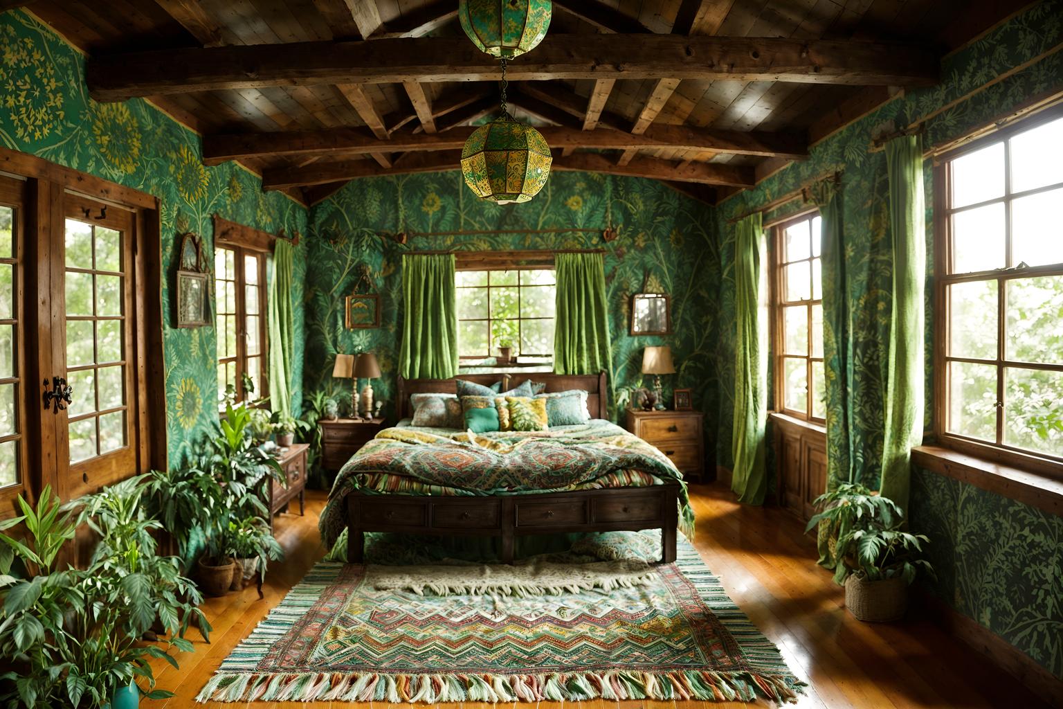 bohemian-style (attic interior) . with carefree layers of pattern, texture, and color and lush green nature and bold colors and a lack of structure and woods and playful colors and playful textures and playful patterns. . cinematic photo, highly detailed, cinematic lighting, ultra-detailed, ultrarealistic, photorealism, 8k. bohemian interior design style. masterpiece, cinematic light, ultrarealistic+, photorealistic+, 8k, raw photo, realistic, sharp focus on eyes, (symmetrical eyes), (intact eyes), hyperrealistic, highest quality, best quality, , highly detailed, masterpiece, best quality, extremely detailed 8k wallpaper, masterpiece, best quality, ultra-detailed, best shadow, detailed background, detailed face, detailed eyes, high contrast, best illumination, detailed face, dulux, caustic, dynamic angle, detailed glow. dramatic lighting. highly detailed, insanely detailed hair, symmetrical, intricate details, professionally retouched, 8k high definition. strong bokeh. award winning photo.