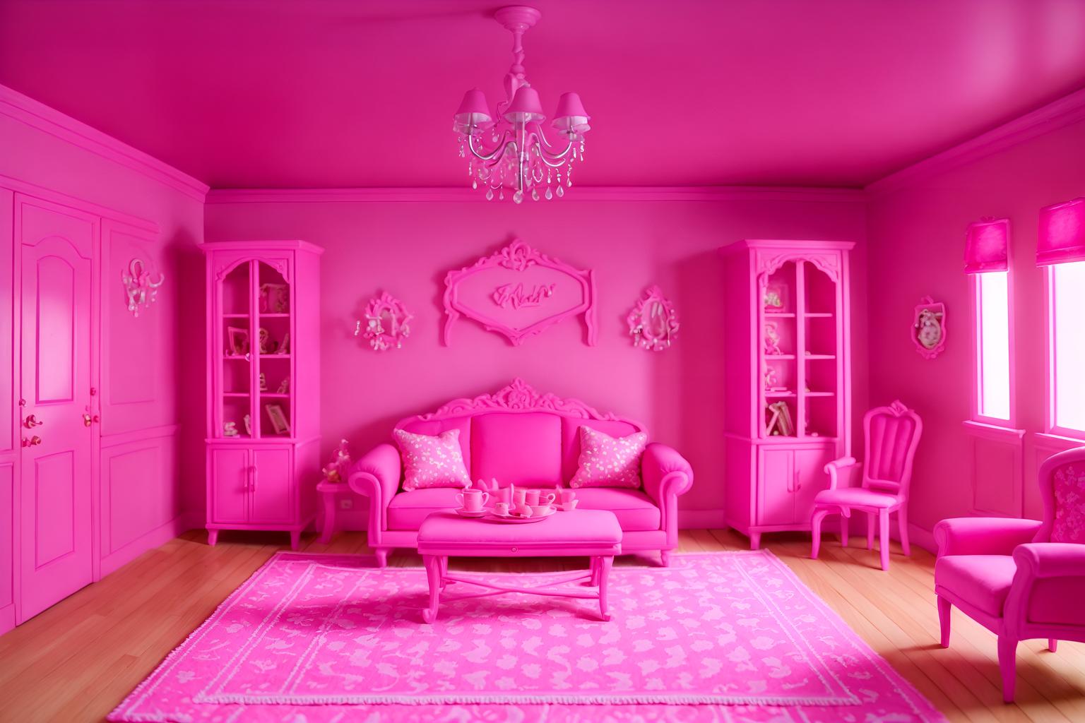 hot pink-style (attic interior) . with hot pink barbie walls and barbie closet and barbie sofa and barbie bold rosy hues like fuchsia and magenta and barbie plastic interior and barbie chairs and hot pink barbie colors and barbie style interior. . cinematic photo, highly detailed, cinematic lighting, ultra-detailed, ultrarealistic, photorealism, 8k. hot pink interior design style. masterpiece, cinematic light, ultrarealistic+, photorealistic+, 8k, raw photo, realistic, sharp focus on eyes, (symmetrical eyes), (intact eyes), hyperrealistic, highest quality, best quality, , highly detailed, masterpiece, best quality, extremely detailed 8k wallpaper, masterpiece, best quality, ultra-detailed, best shadow, detailed background, detailed face, detailed eyes, high contrast, best illumination, detailed face, dulux, caustic, dynamic angle, detailed glow. dramatic lighting. highly detailed, insanely detailed hair, symmetrical, intricate details, professionally retouched, 8k high definition. strong bokeh. award winning photo.