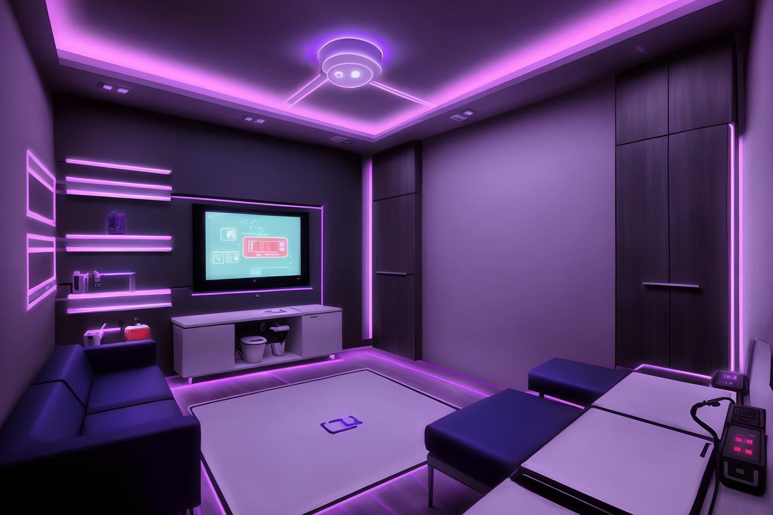 gaming room-style (toilet interior) with toilet with toilet seat up and toilet paper hanger and sink with tap and toilet with toilet seat up. . with purple, red and blue fade light and computer desk with computer displays and keyboard and purple and red lights and multiple displays and at night and dark walls and neon lights and dark room. . cinematic photo, highly detailed, cinematic lighting, ultra-detailed, ultrarealistic, photorealism, 8k. gaming room interior design style. masterpiece, cinematic light, ultrarealistic+, photorealistic+, 8k, raw photo, realistic, sharp focus on eyes, (symmetrical eyes), (intact eyes), hyperrealistic, highest quality, best quality, , highly detailed, masterpiece, best quality, extremely detailed 8k wallpaper, masterpiece, best quality, ultra-detailed, best shadow, detailed background, detailed face, detailed eyes, high contrast, best illumination, detailed face, dulux, caustic, dynamic angle, detailed glow. dramatic lighting. highly detailed, insanely detailed hair, symmetrical, intricate details, professionally retouched, 8k high definition. strong bokeh. award winning photo.