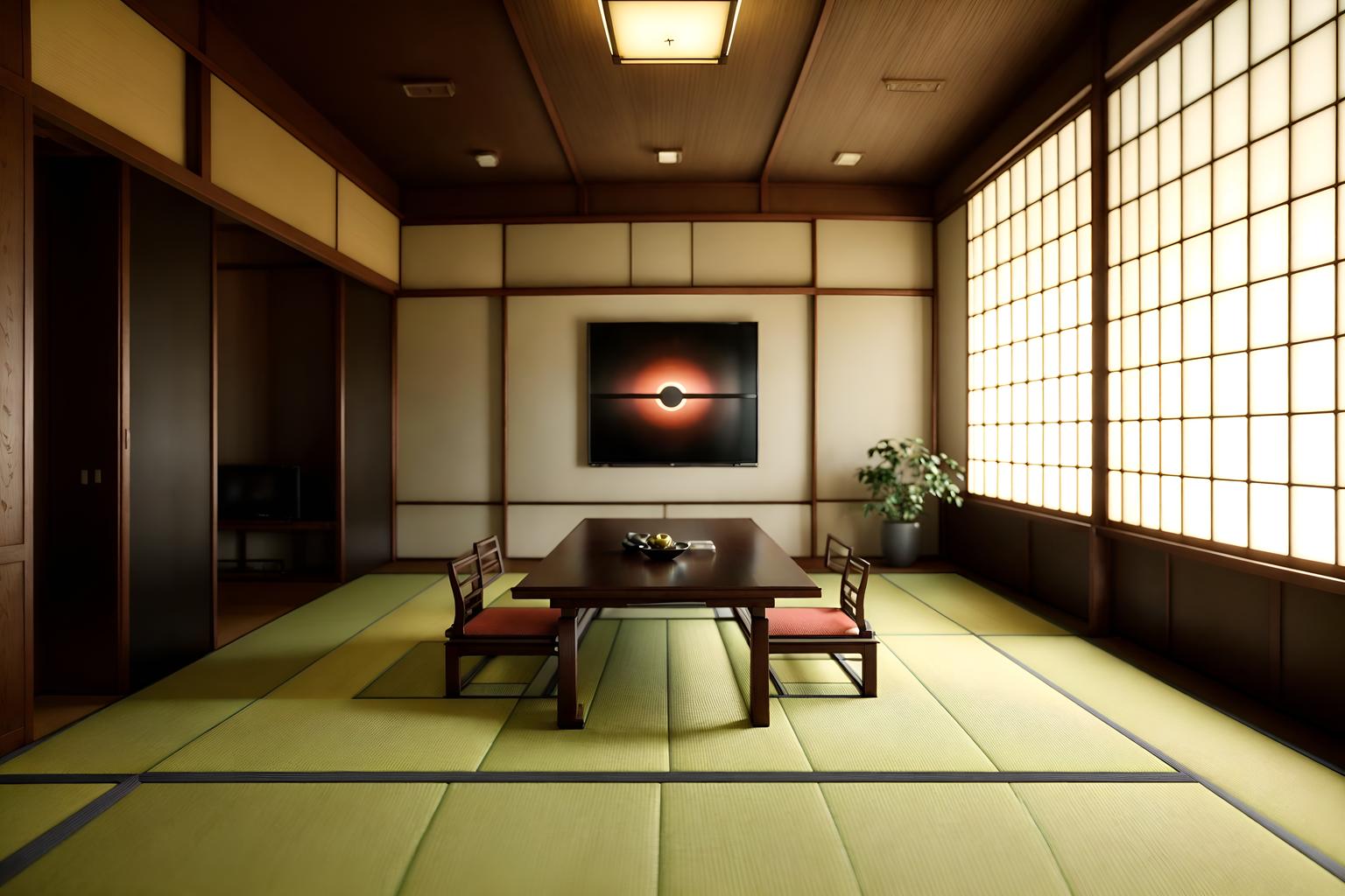 japanese design-style (exhibition space interior) . with . . cinematic photo, highly detailed, cinematic lighting, ultra-detailed, ultrarealistic, photorealism, 8k. japanese design interior design style. masterpiece, cinematic light, ultrarealistic+, photorealistic+, 8k, raw photo, realistic, sharp focus on eyes, (symmetrical eyes), (intact eyes), hyperrealistic, highest quality, best quality, , highly detailed, masterpiece, best quality, extremely detailed 8k wallpaper, masterpiece, best quality, ultra-detailed, best shadow, detailed background, detailed face, detailed eyes, high contrast, best illumination, detailed face, dulux, caustic, dynamic angle, detailed glow. dramatic lighting. highly detailed, insanely detailed hair, symmetrical, intricate details, professionally retouched, 8k high definition. strong bokeh. award winning photo.