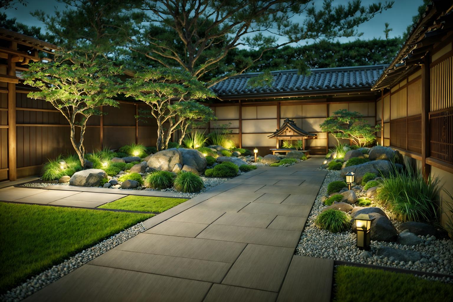 japanese design-style designed (outdoor garden ) with grass and garden tree and garden plants and grass. . with . . cinematic photo, highly detailed, cinematic lighting, ultra-detailed, ultrarealistic, photorealism, 8k. japanese design design style. masterpiece, cinematic light, ultrarealistic+, photorealistic+, 8k, raw photo, realistic, sharp focus on eyes, (symmetrical eyes), (intact eyes), hyperrealistic, highest quality, best quality, , highly detailed, masterpiece, best quality, extremely detailed 8k wallpaper, masterpiece, best quality, ultra-detailed, best shadow, detailed background, detailed face, detailed eyes, high contrast, best illumination, detailed face, dulux, caustic, dynamic angle, detailed glow. dramatic lighting. highly detailed, insanely detailed hair, symmetrical, intricate details, professionally retouched, 8k high definition. strong bokeh. award winning photo.